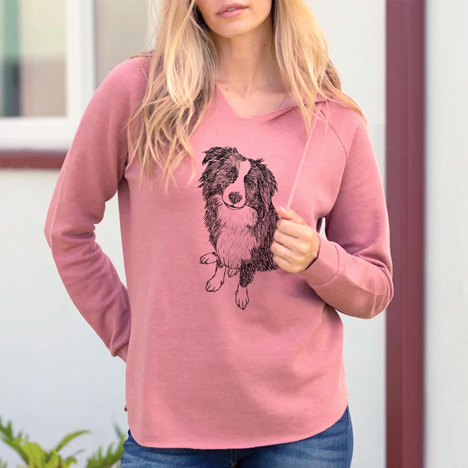 Doodled Mini Millie the Mini Aussie - Cali Wave Hooded Sweatshirt