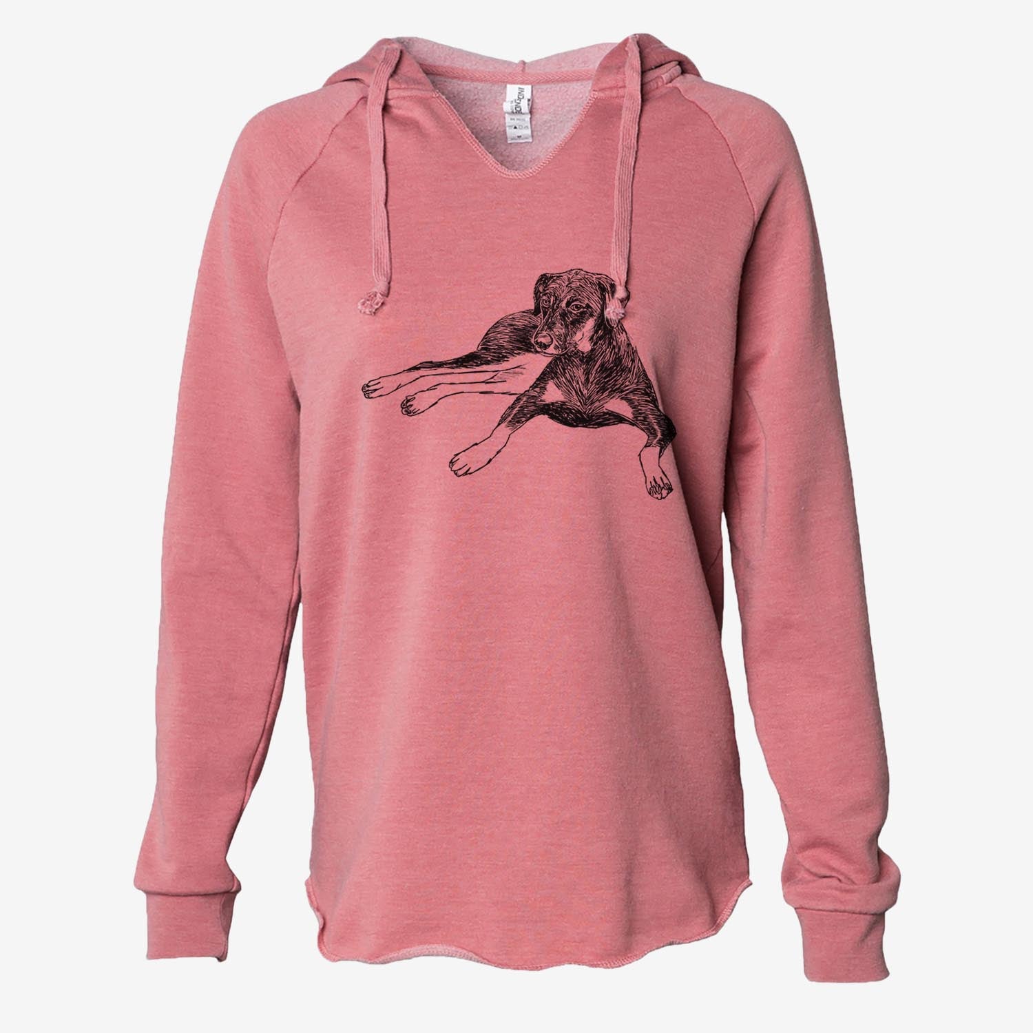 Doodled Penny Lee the Mixed Breed - Cali Wave Hooded Sweatshirt