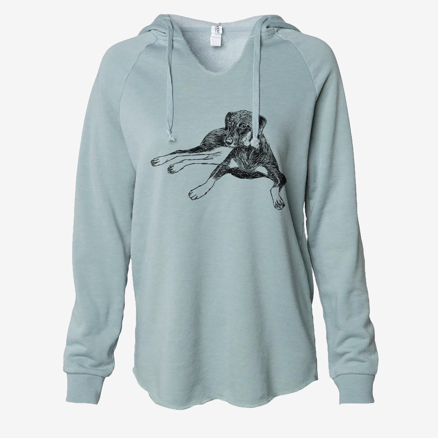 Doodled Penny Lee the Mixed Breed - Cali Wave Hooded Sweatshirt