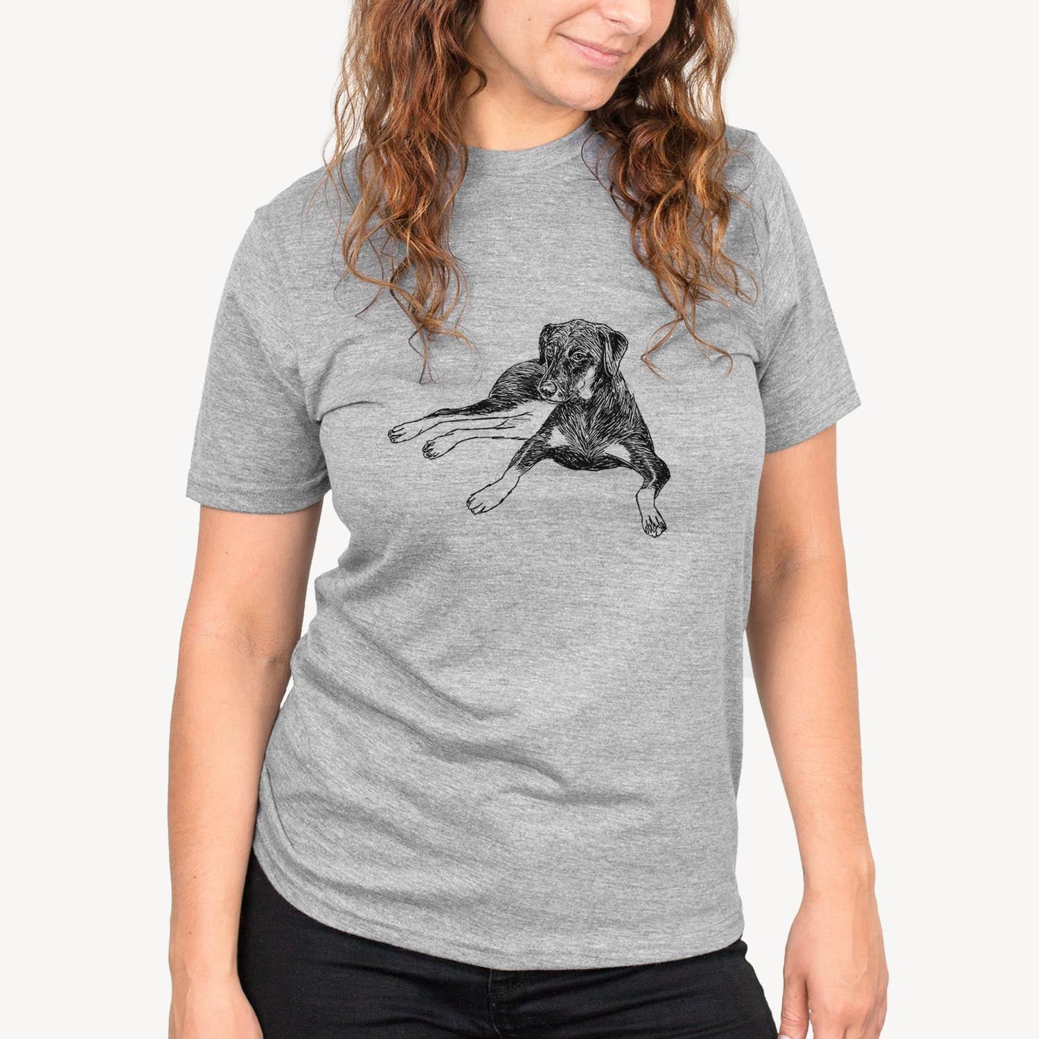 Doodled Penny Lee the Mixed Breed - Unisex Crewneck