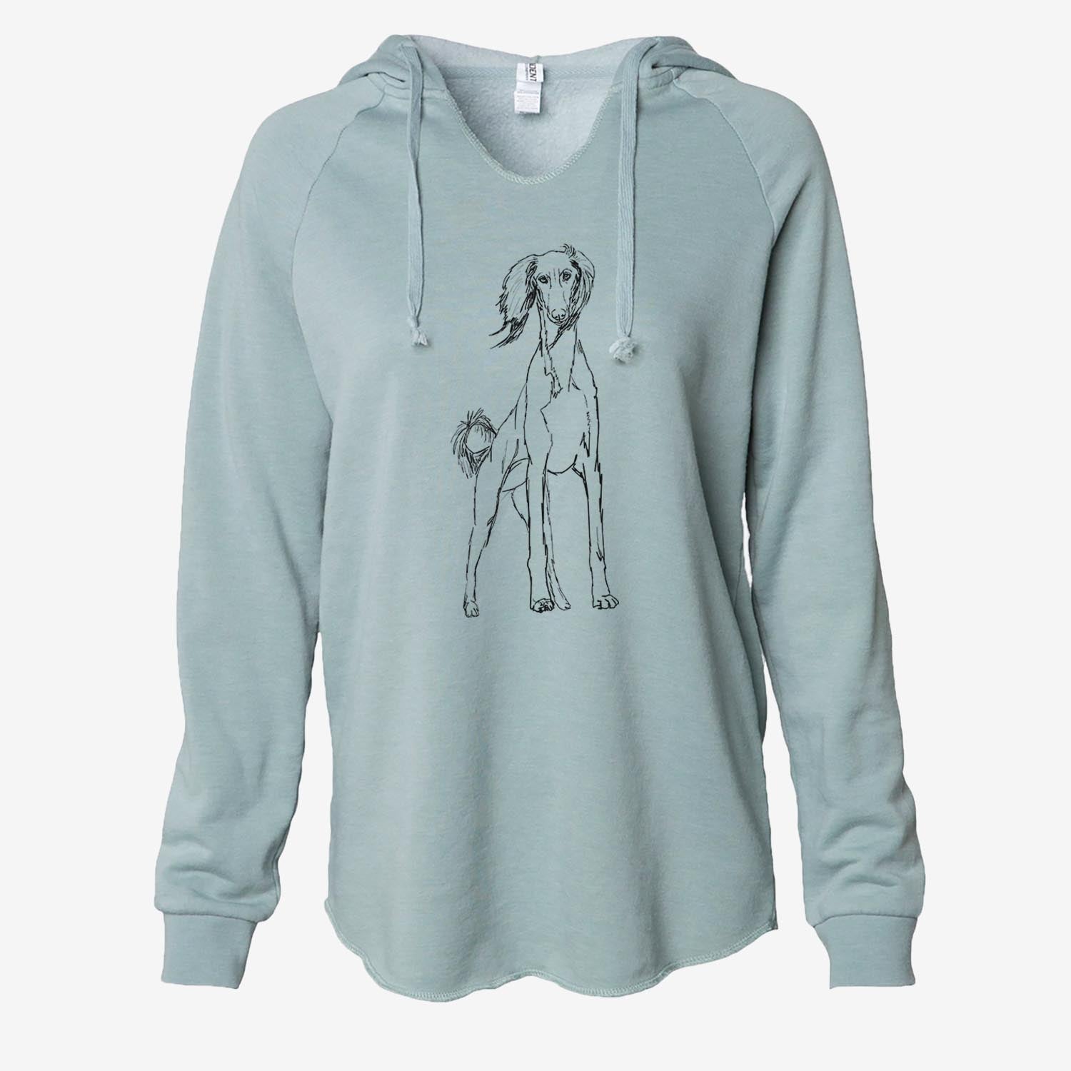 Doodled Ramses the Saluki - Cali Wave Hooded Sweatshirt