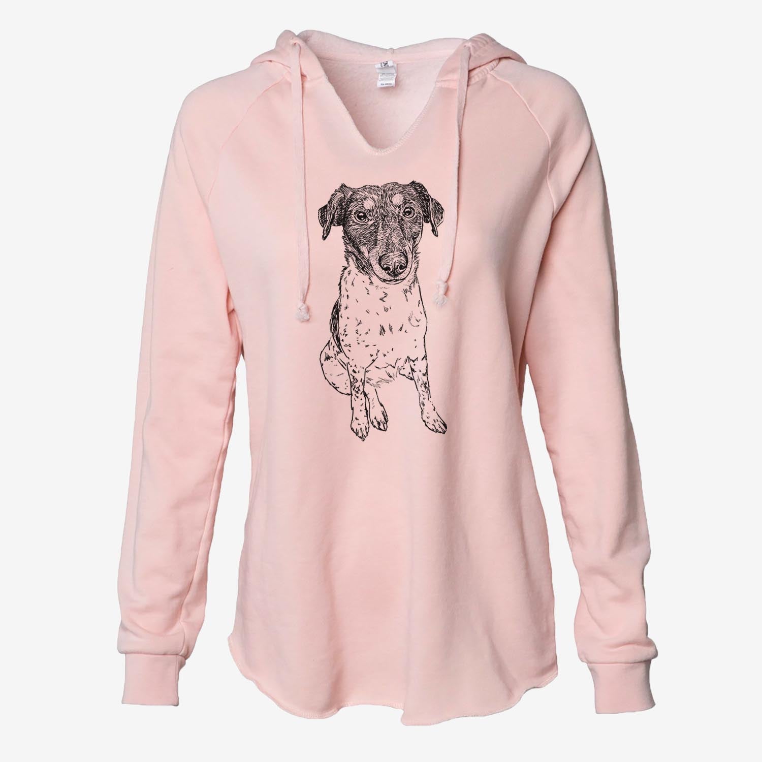 Doodled Rosie the Terrier Mix - Cali Wave Hooded Sweatshirt