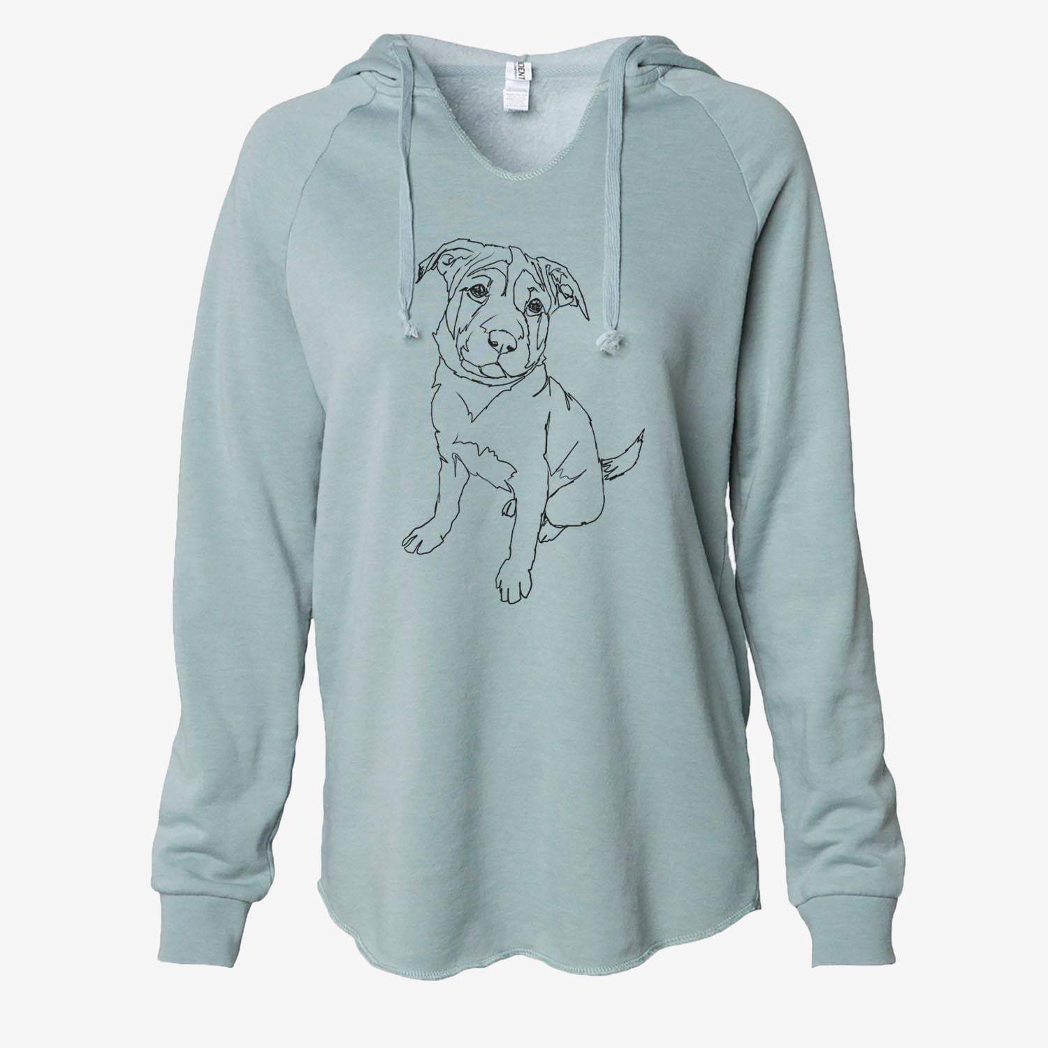 Doodled SharPei Puppy - Cali Wave Hooded Sweatshirt