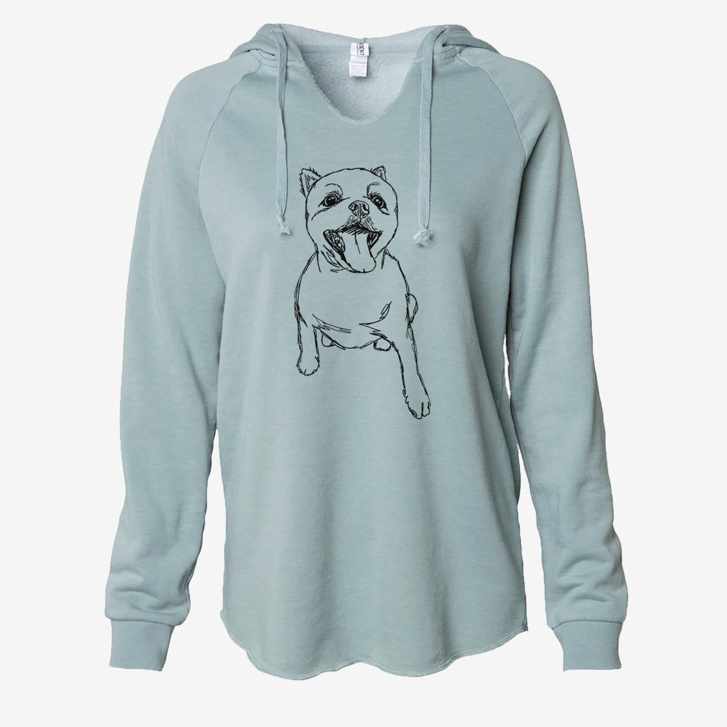 Doodled Tuna the Pomeranian - Cali Wave Hooded Sweatshirt