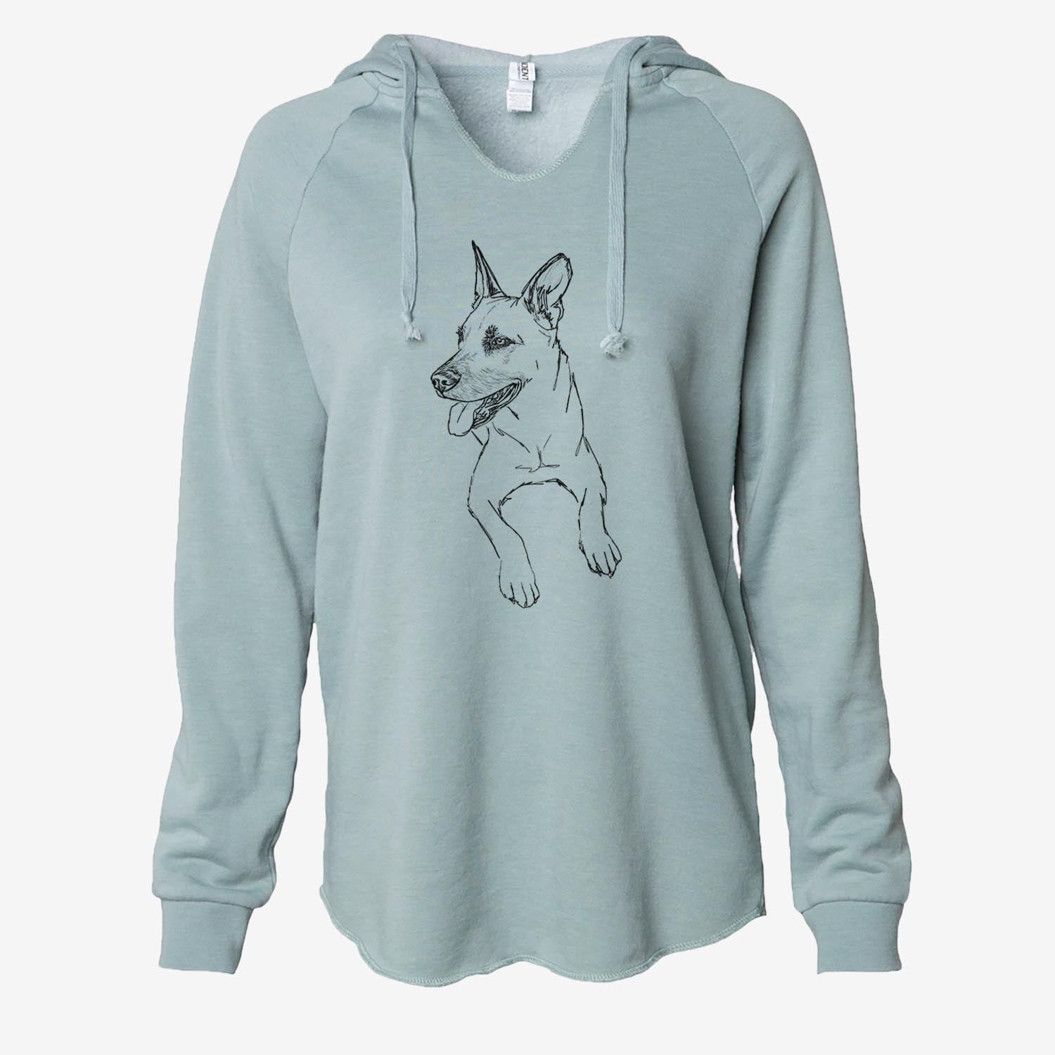Doodled Winston the Mixed Breed - Cali Wave Hooded Sweatshirt