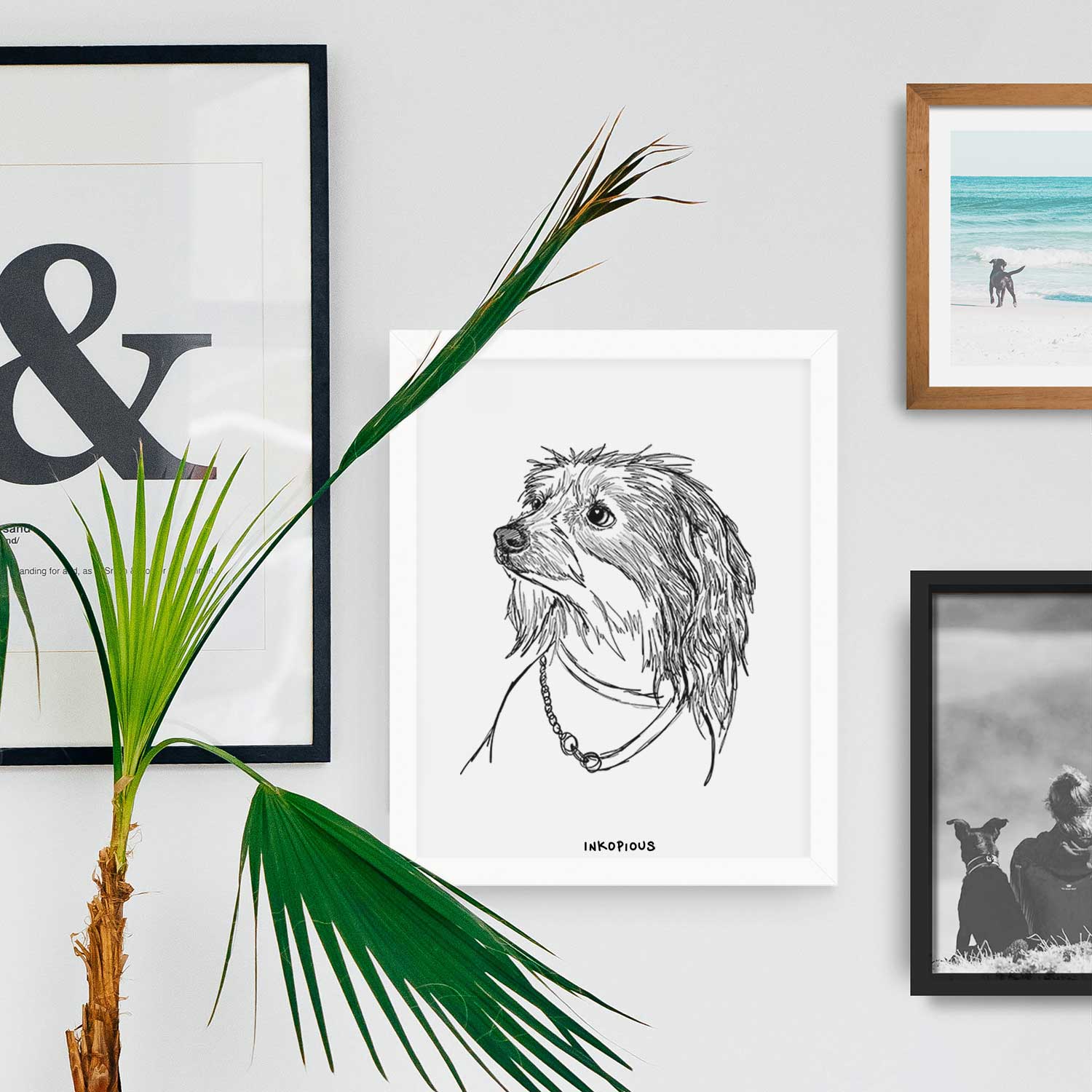 Doodled Ava Olivia the Chinese Crested Art Print