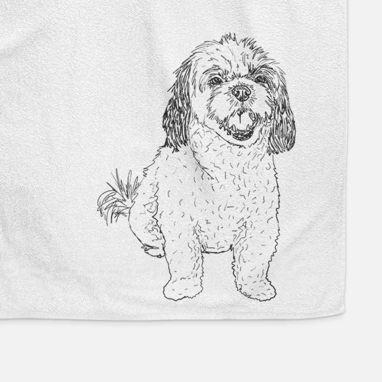 Doodled Bandit the Mixed Breed Decorative Hand Towel