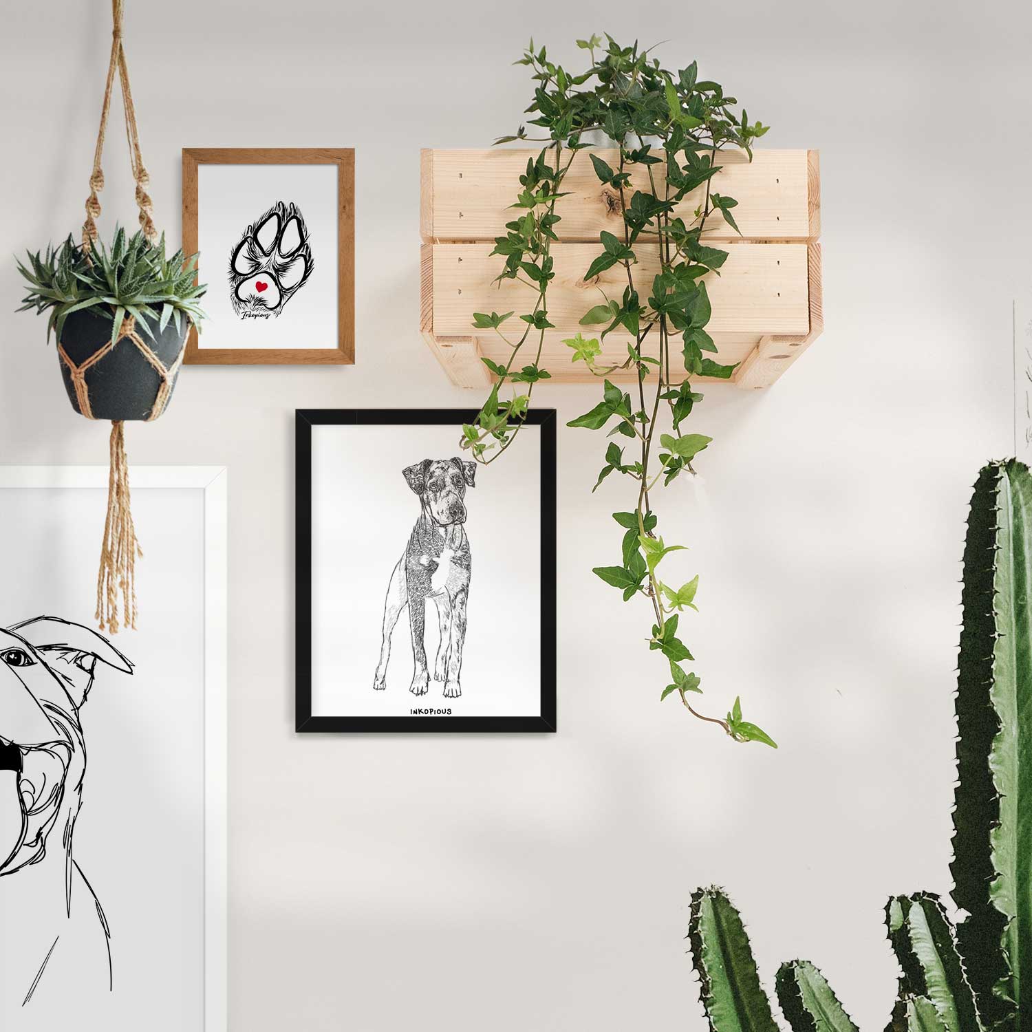 Doodled Bane the Catahoula Art Print