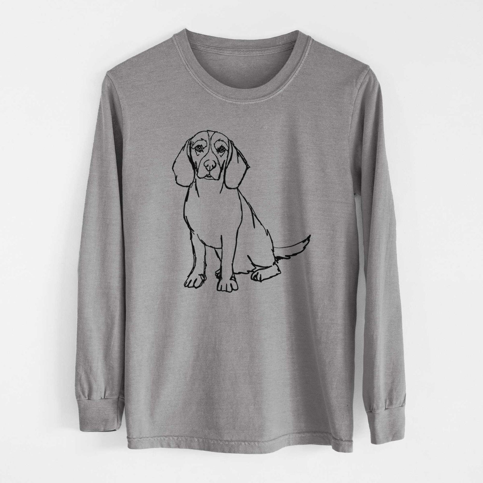 Doodled Beagle - Heavyweight 100% Cotton Long Sleeve