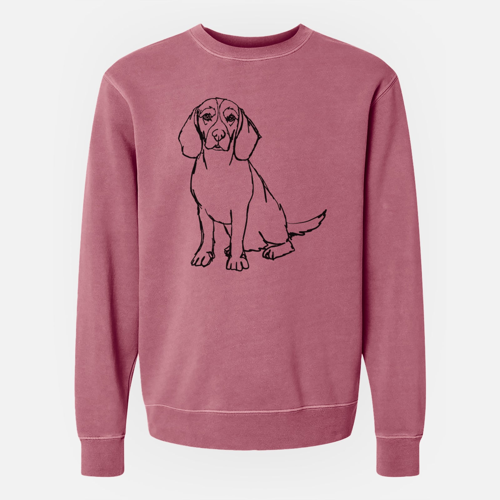 Doodled Beagle the - Unisex Pigment Dyed Crew Sweatshirt