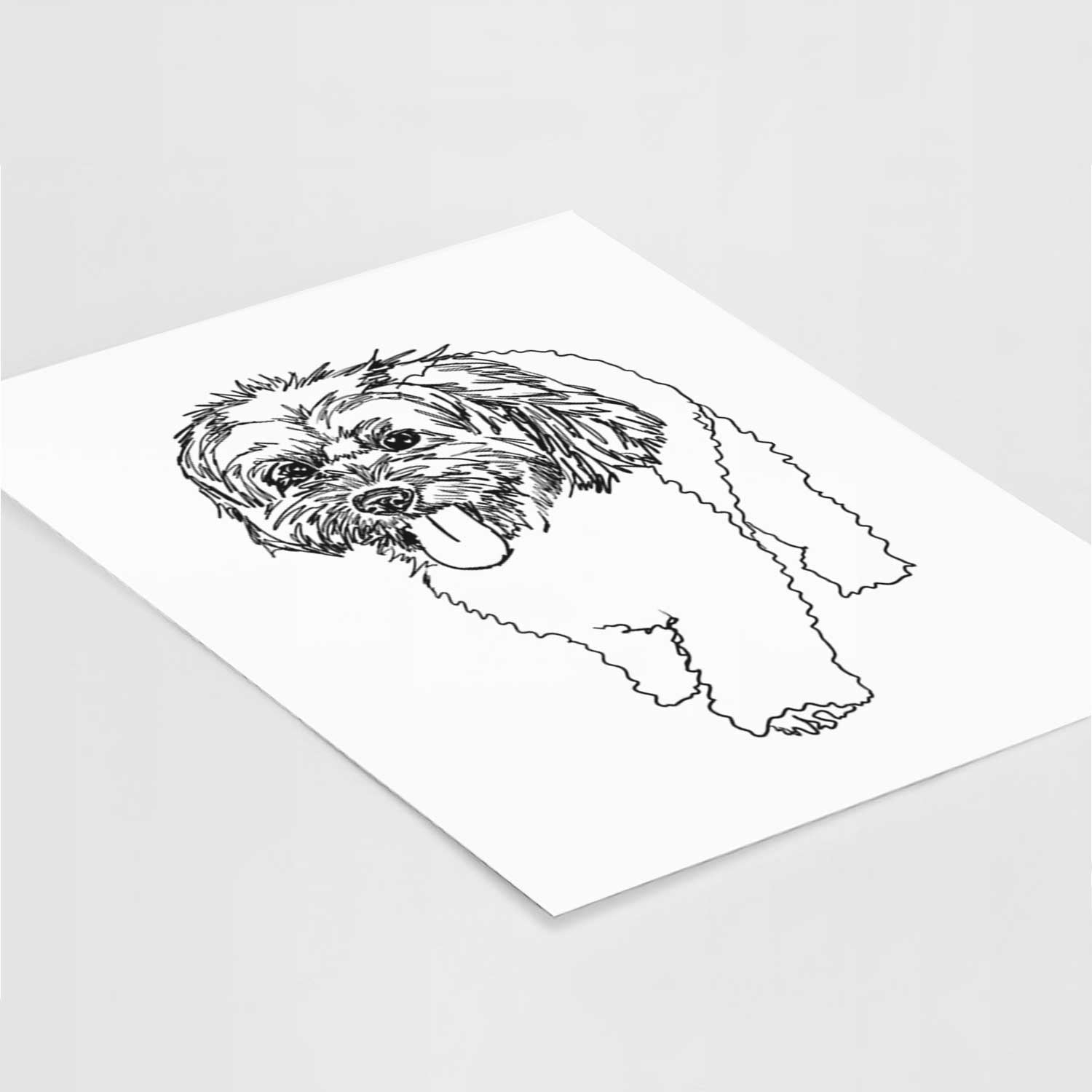 Doodled Benson the Havanese Art Print