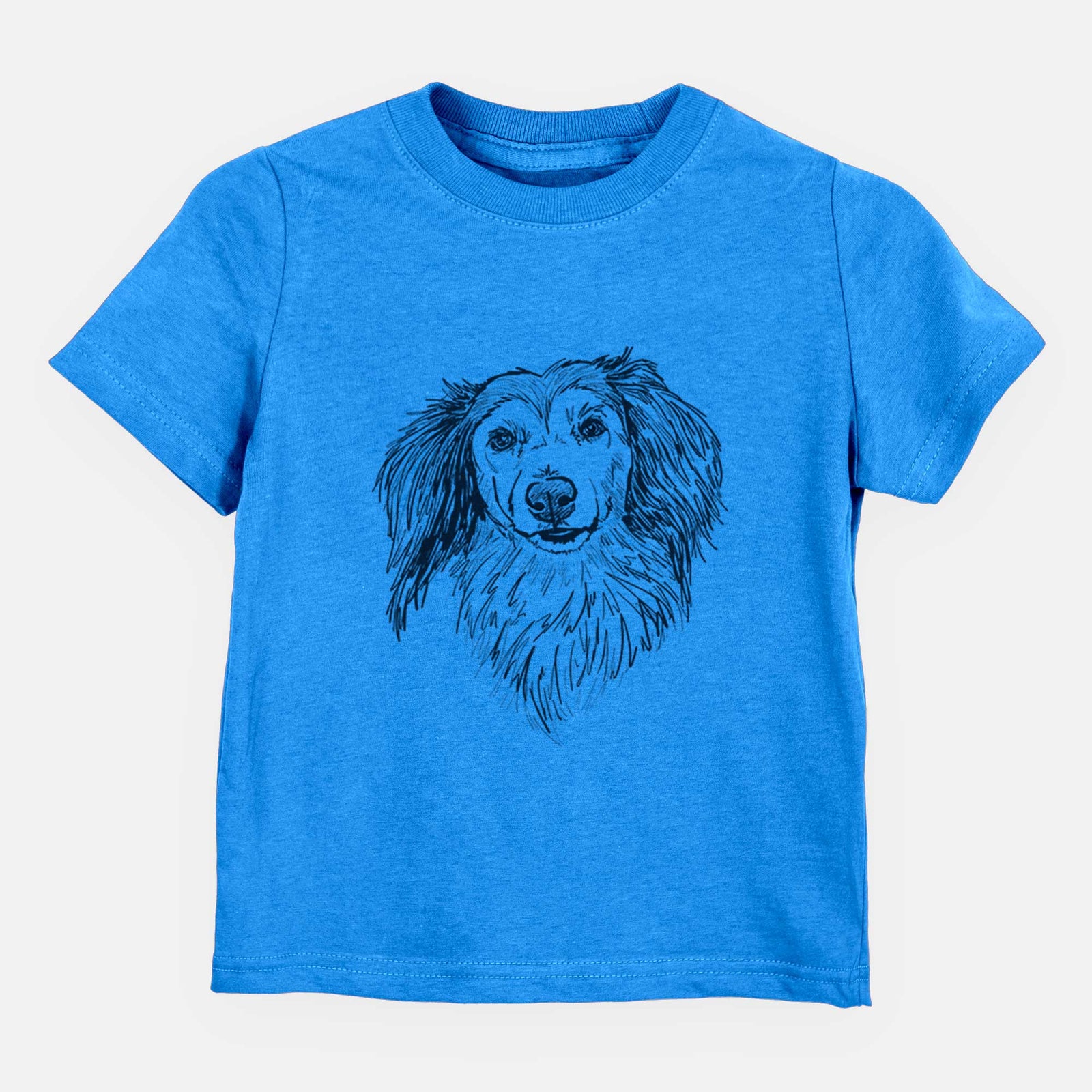 Doodled Bentley the Long Haired Dachshund - Kids/Youth/Toddler Shirt