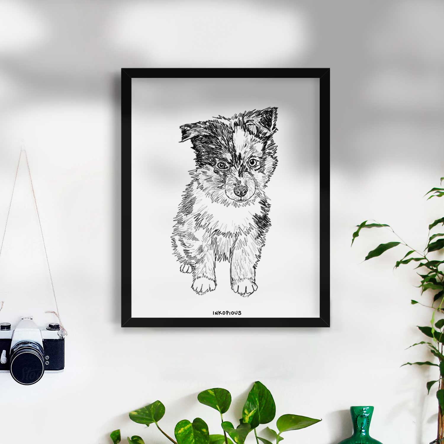 Doodled Bernie the Mini Aussie Art Print