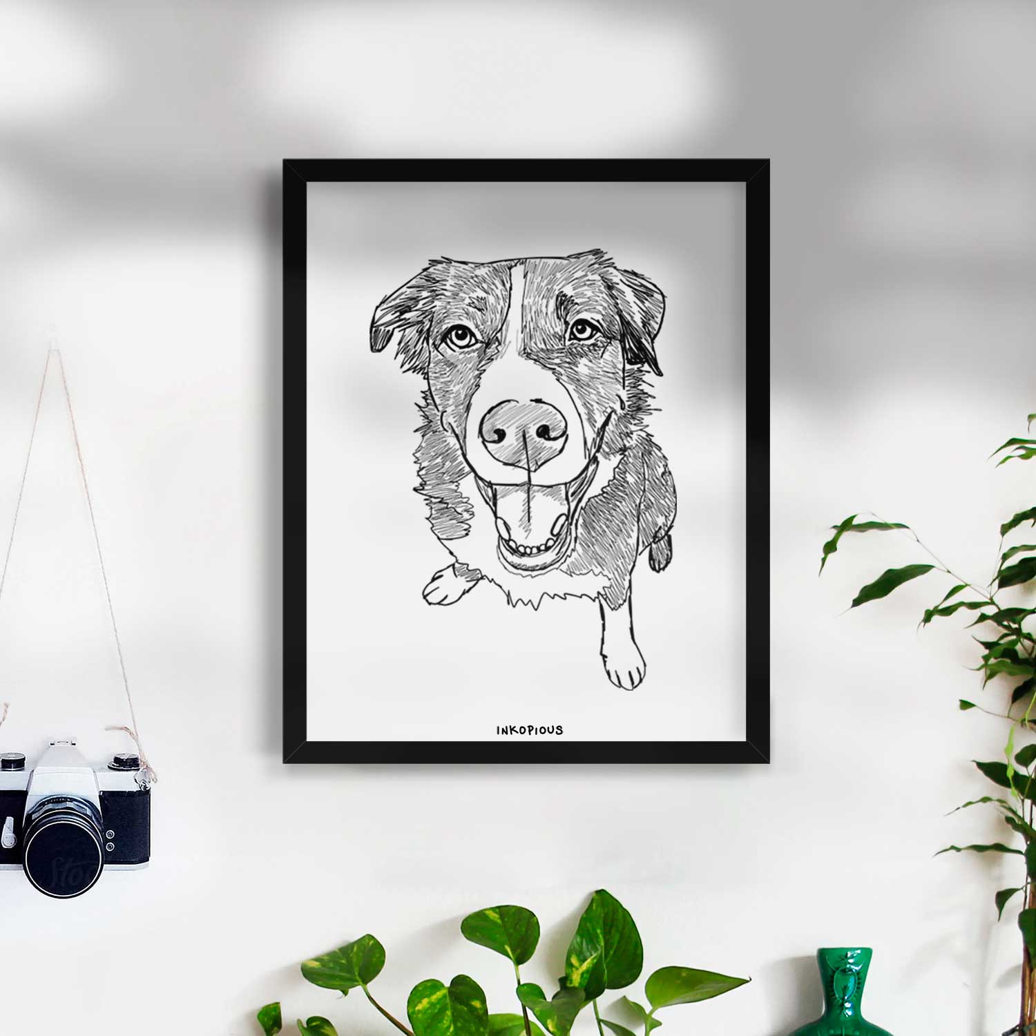 Doodled Bernie the Mixed Breed Art Print