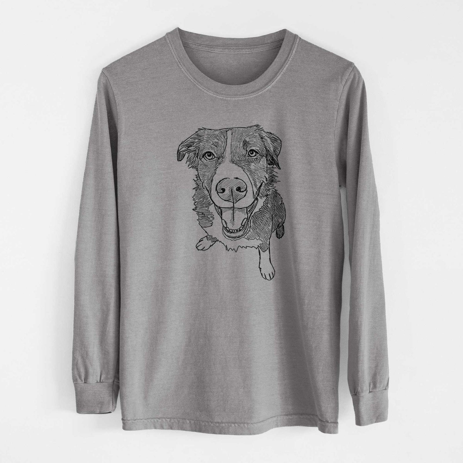 Doodled Bernie the Mixed Breed - Heavyweight 100% Cotton Long Sleeve