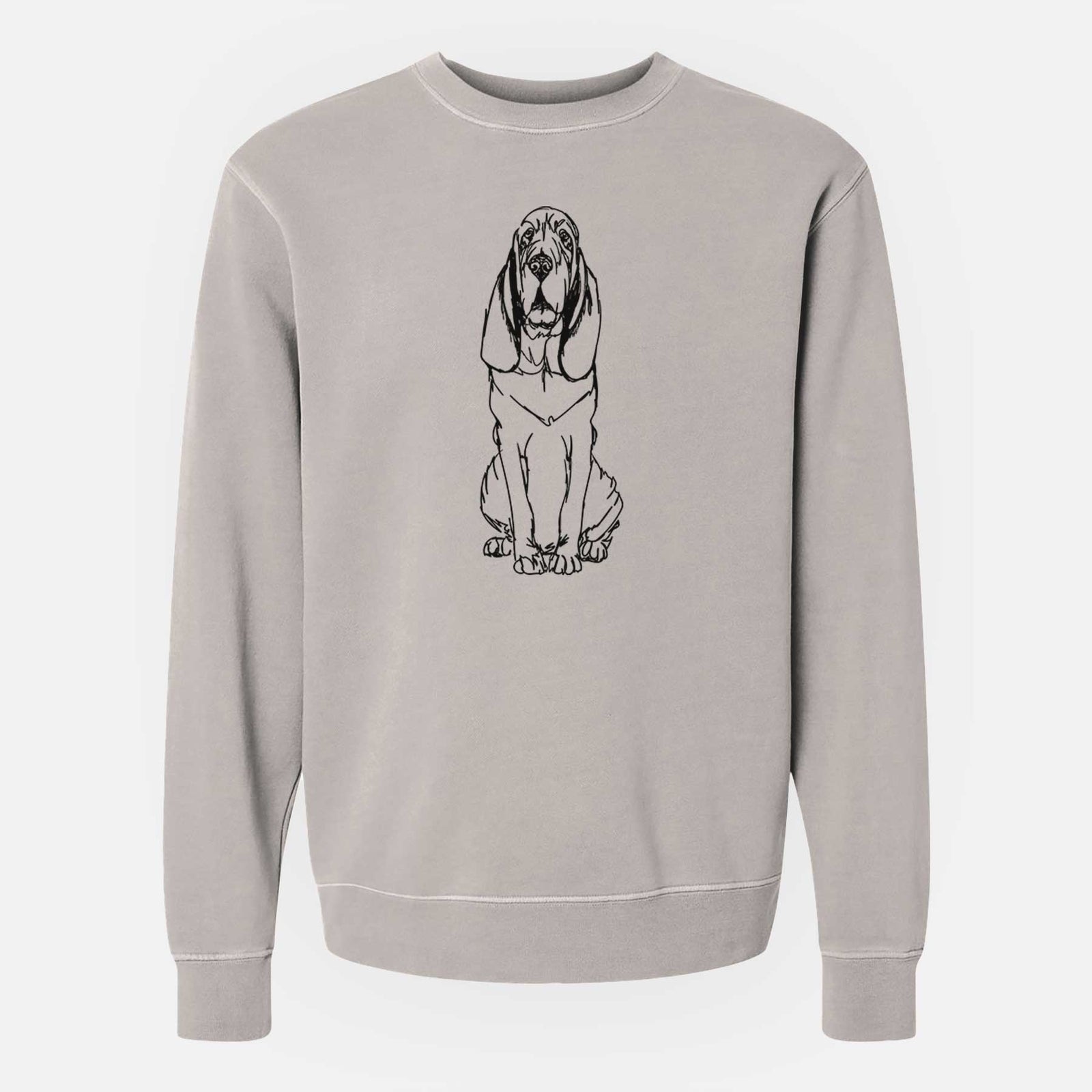 Doodled Bloodhound the - Unisex Pigment Dyed Crew Sweatshirt
