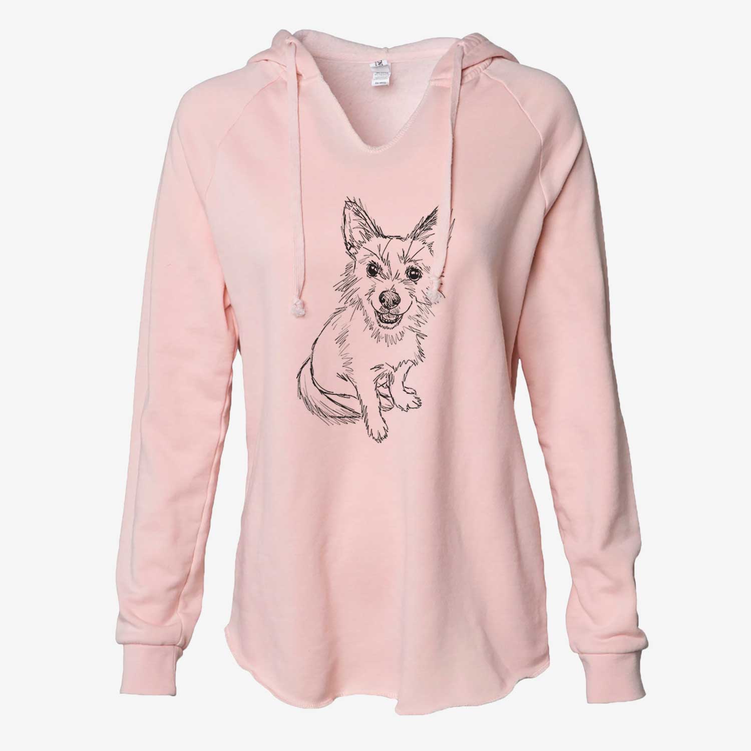 Doodled Boo the Mixed Breed - Cali Wave Hooded Sweatshirt