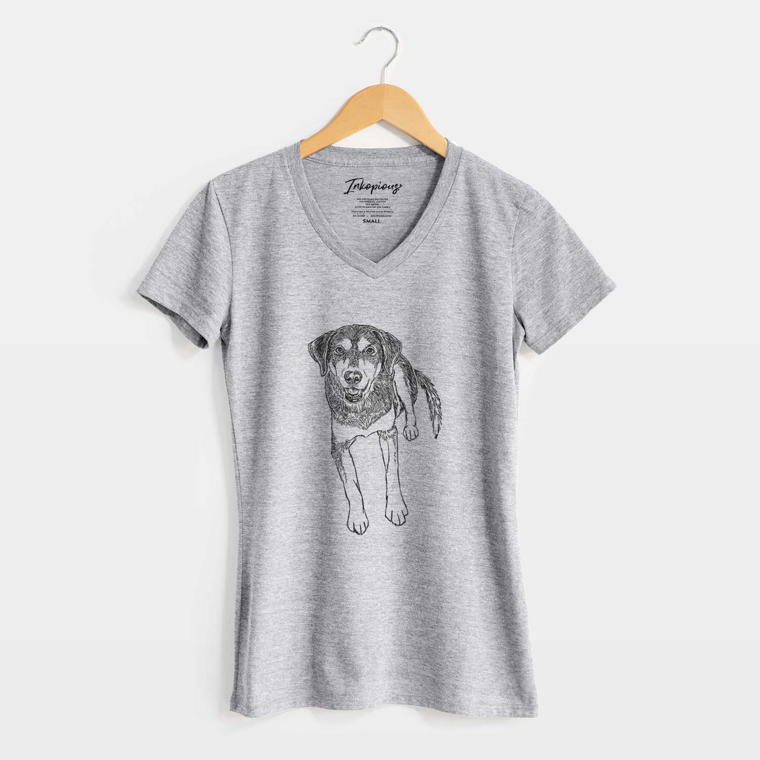 Doodled Briley the Mixed Breed - Women's V-neck Shirt