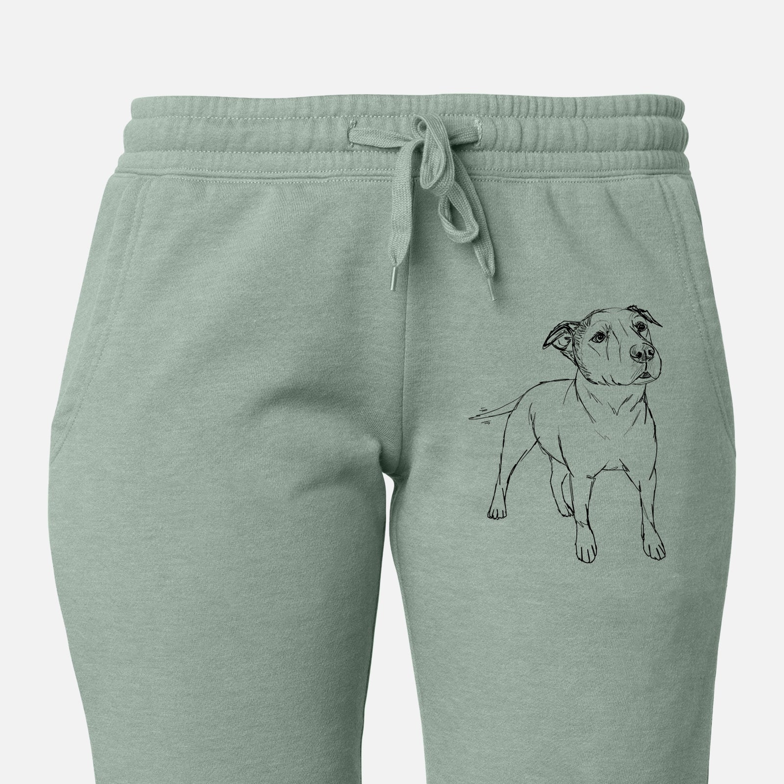 Doodled Bruno the American Staffordshire Terrier - Women's Cali Wave Joggers