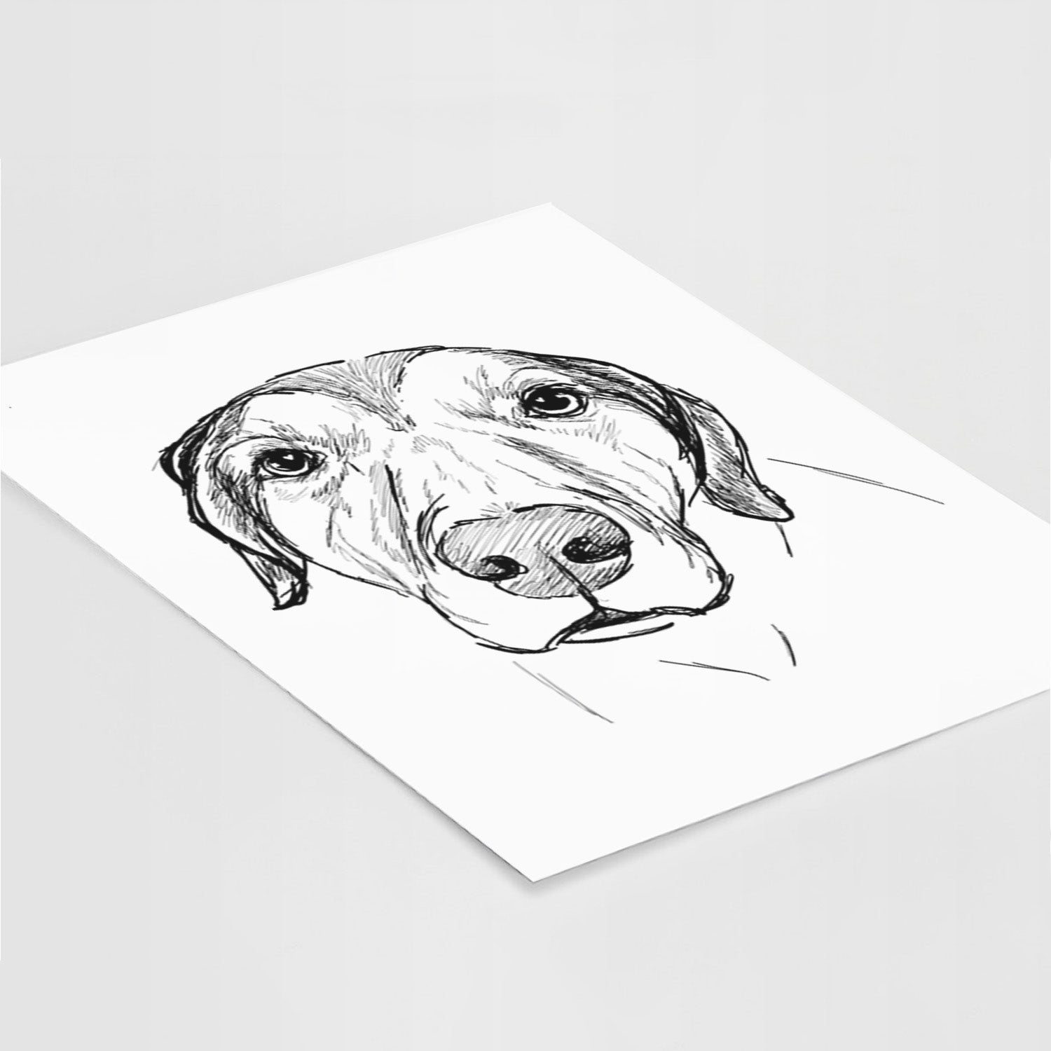 Doodled Buckeye the Catahoula Leopard Mix Art Print