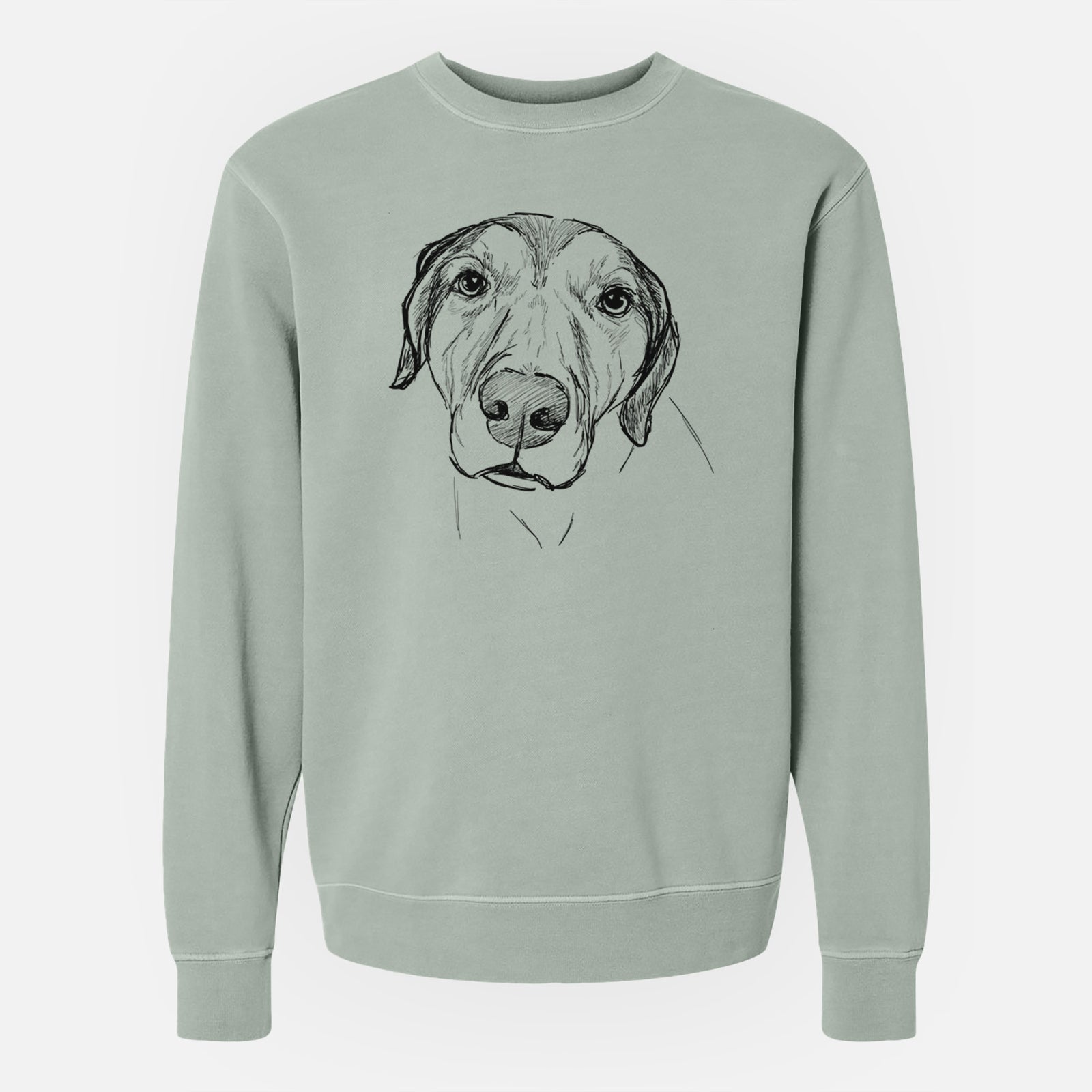 Doodled Buckeye the Catahoula Leopard Mix - Unisex Pigment Dyed Crew Sweatshirt