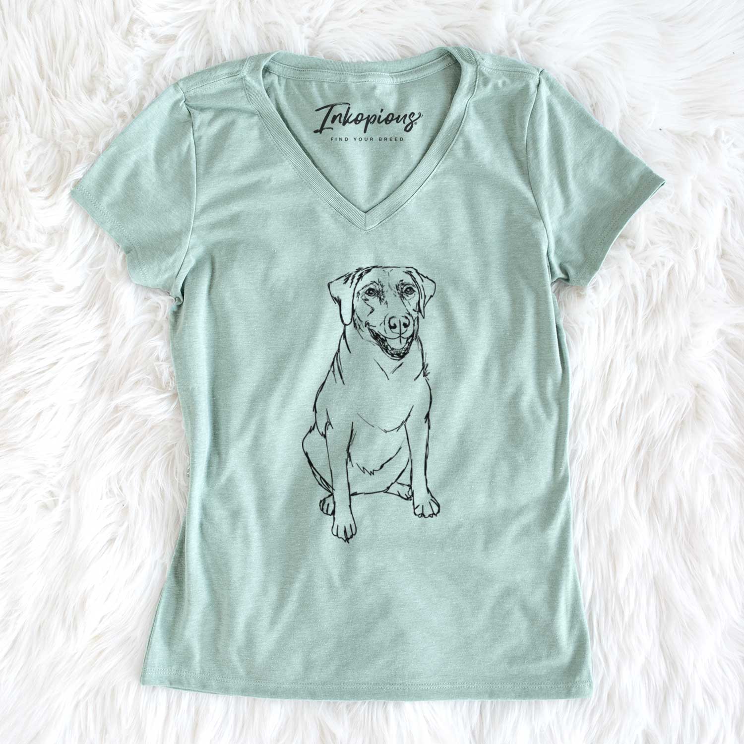 Doodled Callie the Labrador Retriever - Women's V-neck Shirt