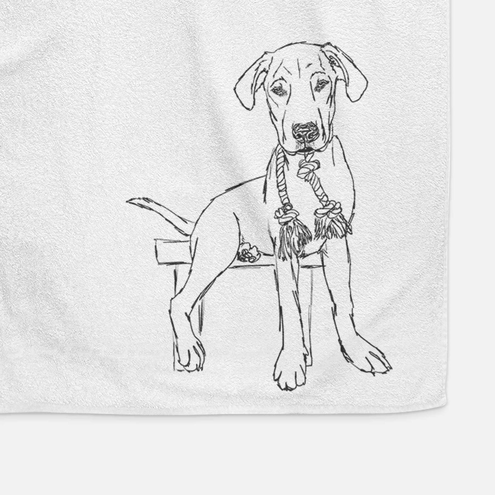 Doodled Carson the Mixed Breed Decorative Hand Towel