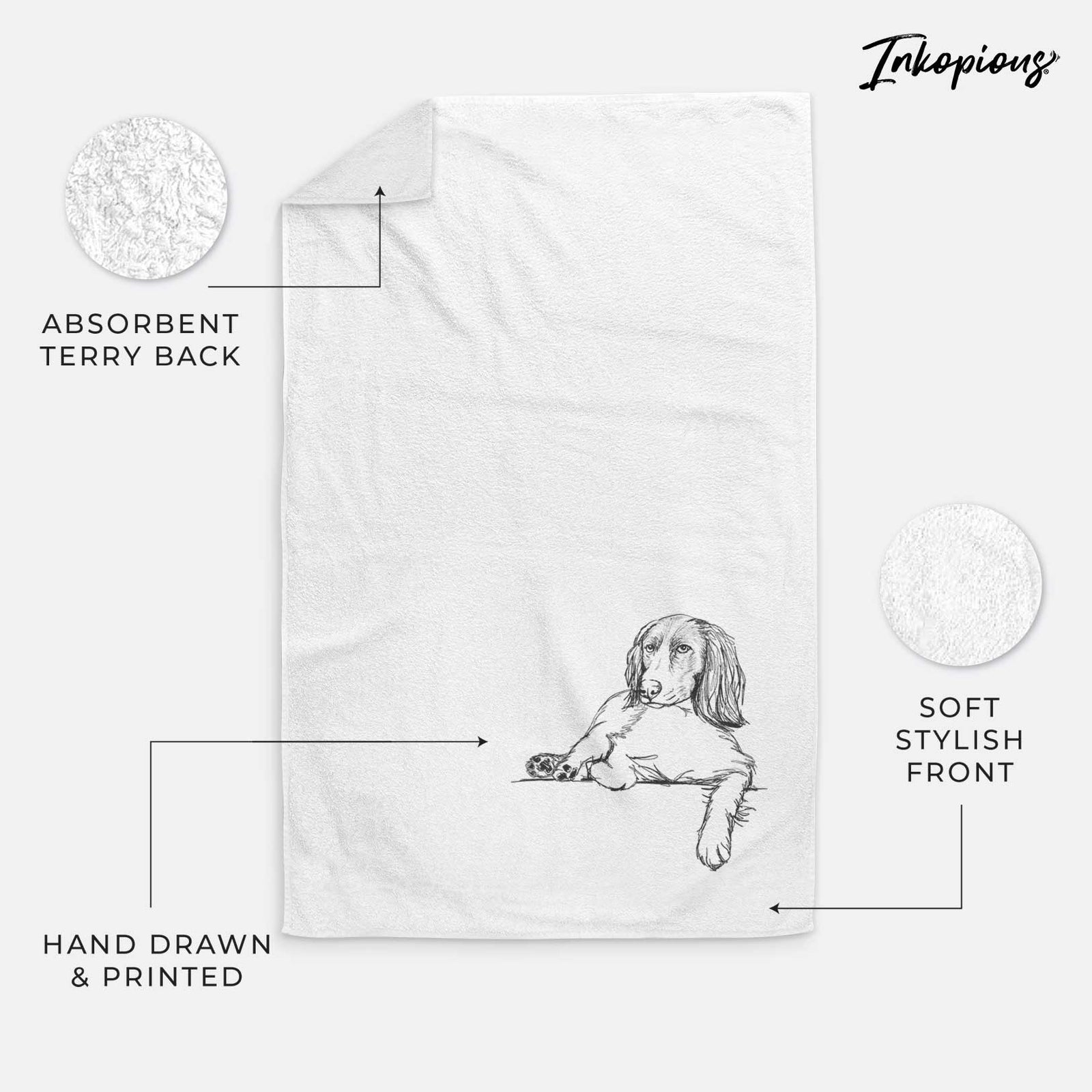 Doodled Chalupa Batman the Boykin Spaniel Decorative Hand Towel