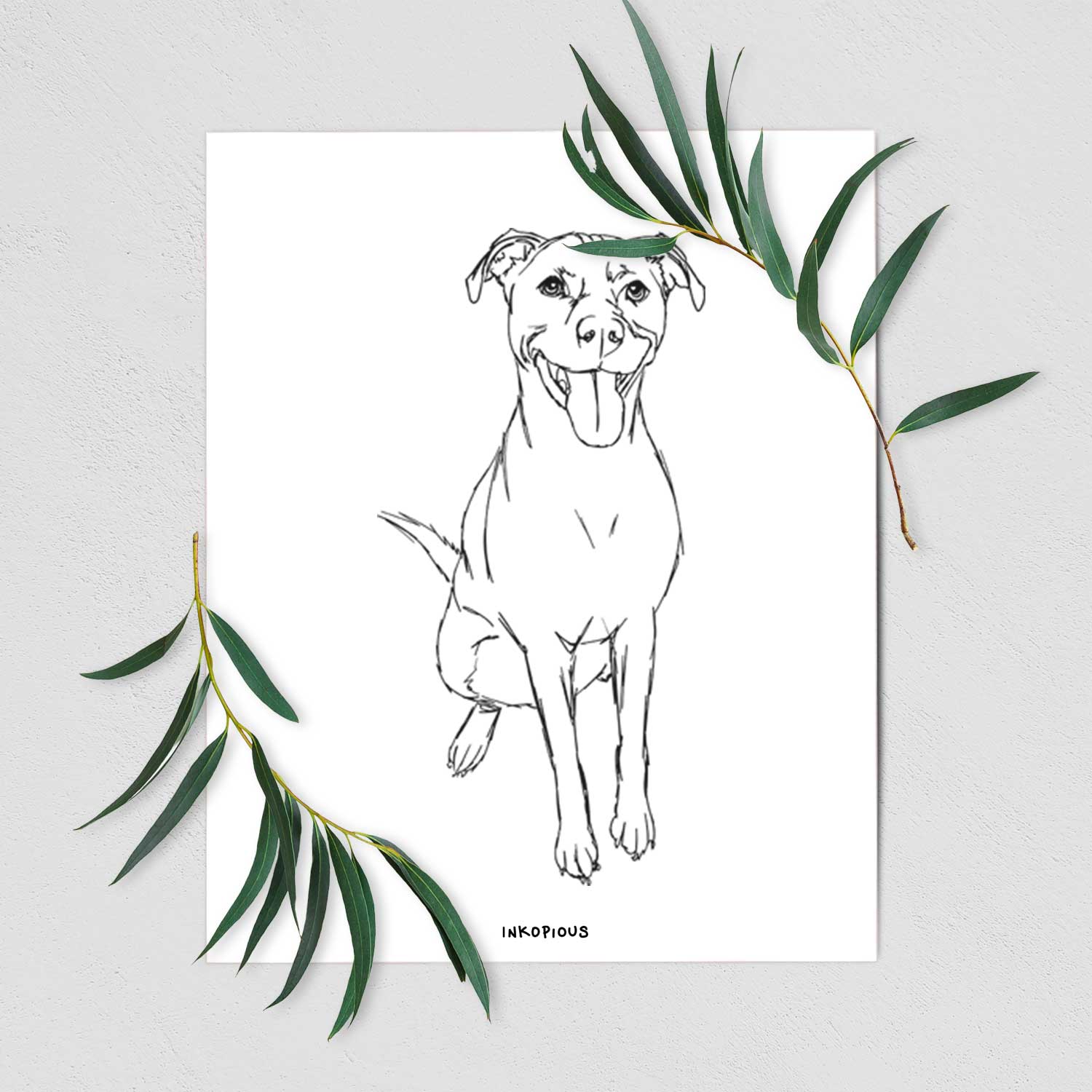 Doodled Charlee Girl the Yellow Lab Art Print