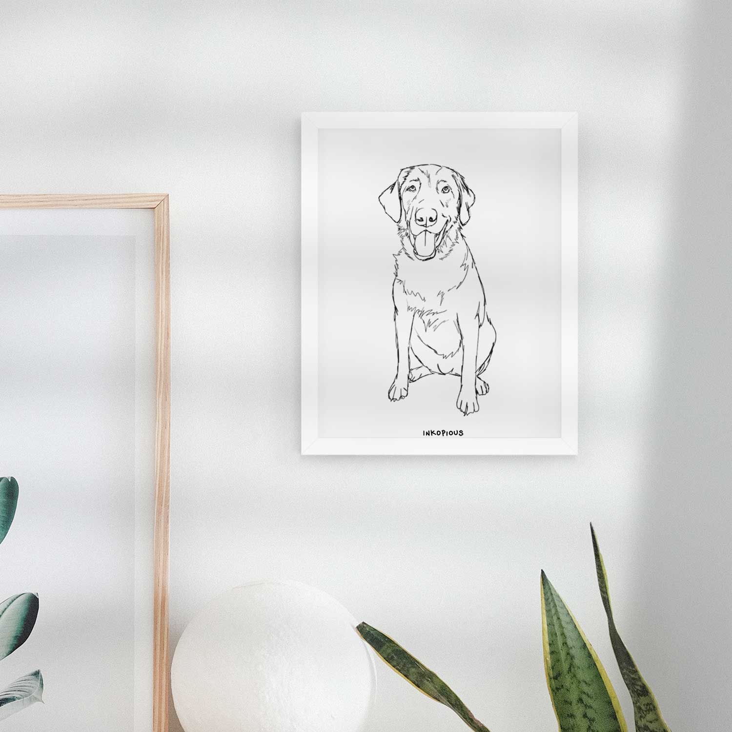 Doodled Charlie the Labrador Retriever Art Print