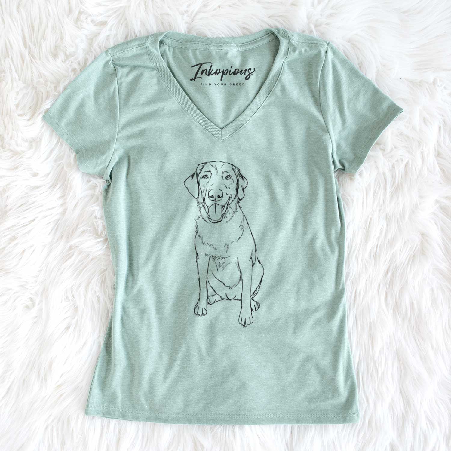Doodled Charlie the Labrador Retriever - Women's V-neck Shirt