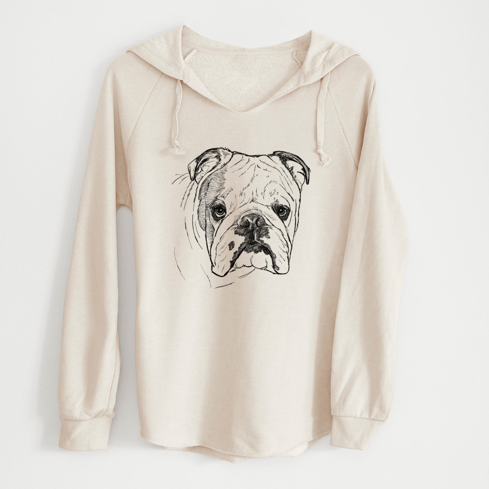 Doodled Chesty the English Bulldog - Cali Wave Hooded Sweatshirt
