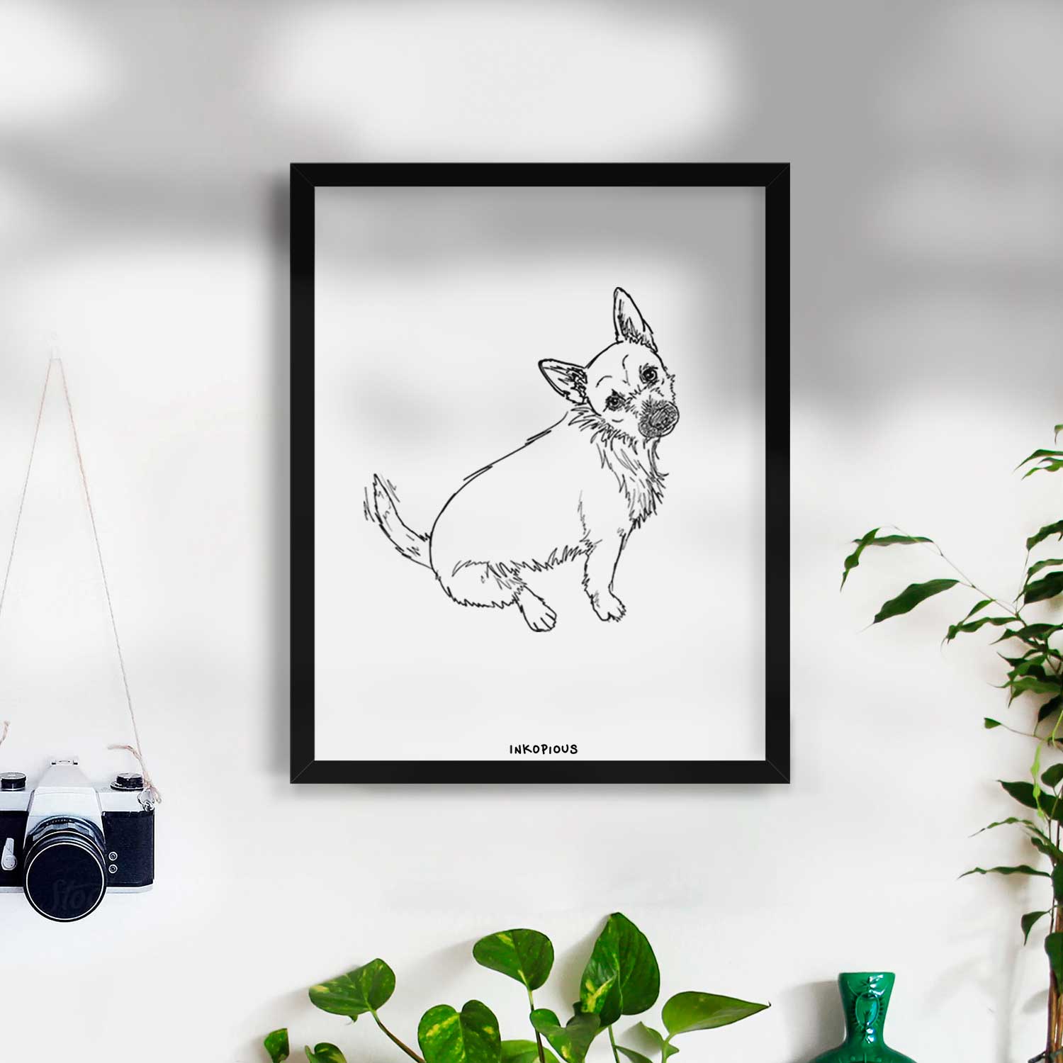 Doodled Chewy the Super Mutt Art Print