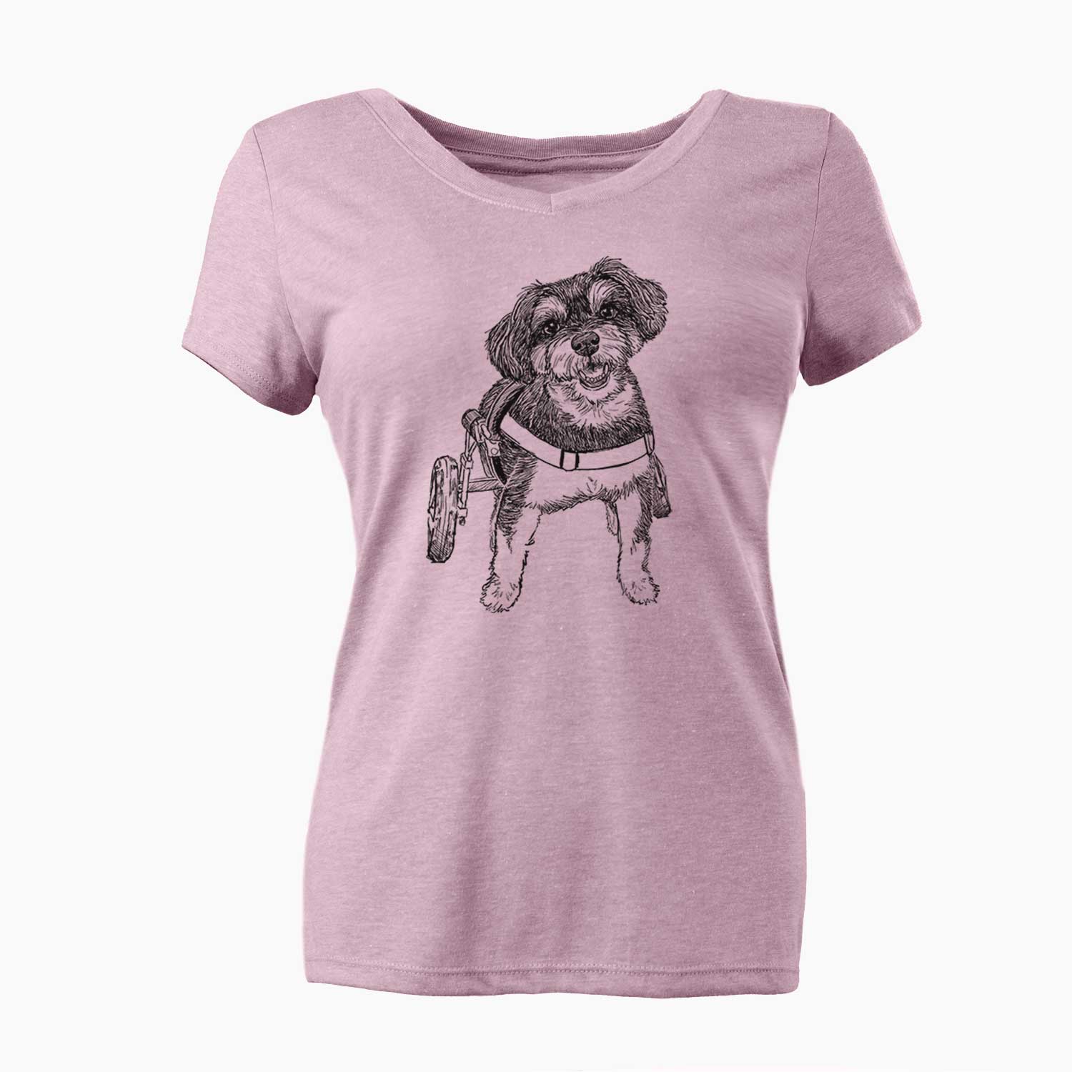 Doodled Cobb the Havapoo - Women's V-neck Shirt
