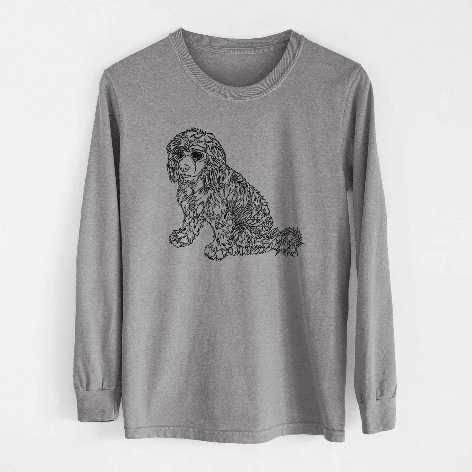 Doodled Coco the Cocker Spaniel - Heavyweight 100% Cotton Long Sleeve