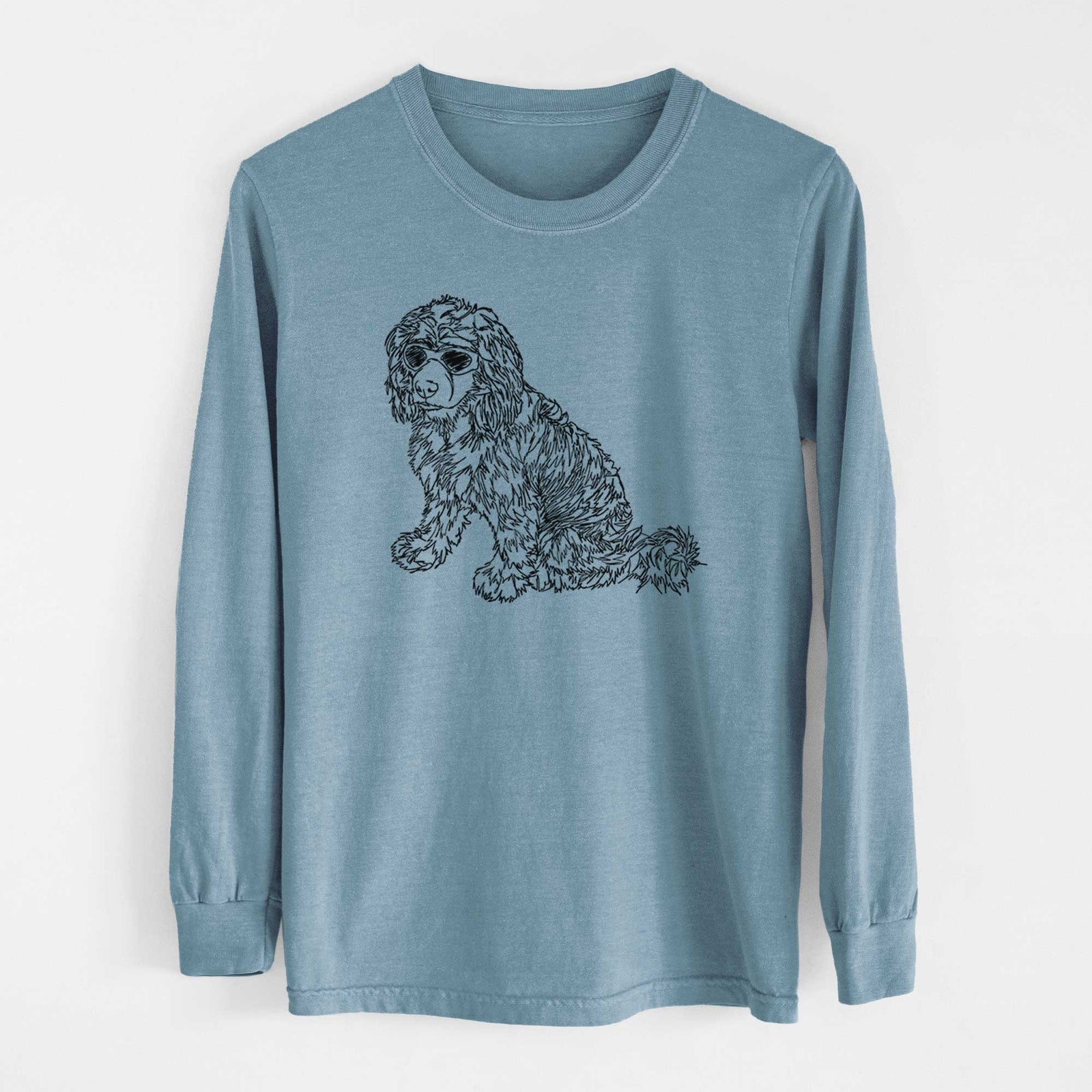 Doodled Coco the Cocker Spaniel - Heavyweight 100% Cotton Long Sleeve