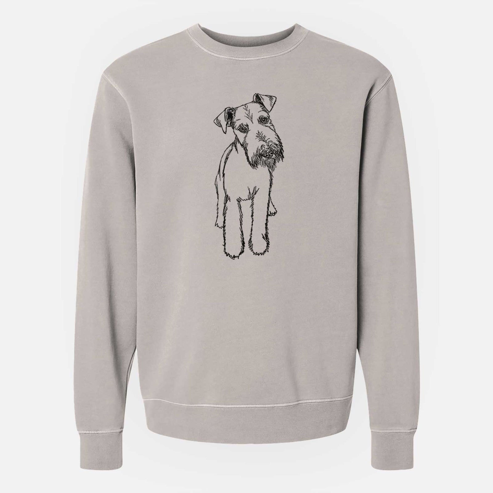 Doodled Colbi the Welsh Terrier - Unisex Pigment Dyed Crew Sweatshirt