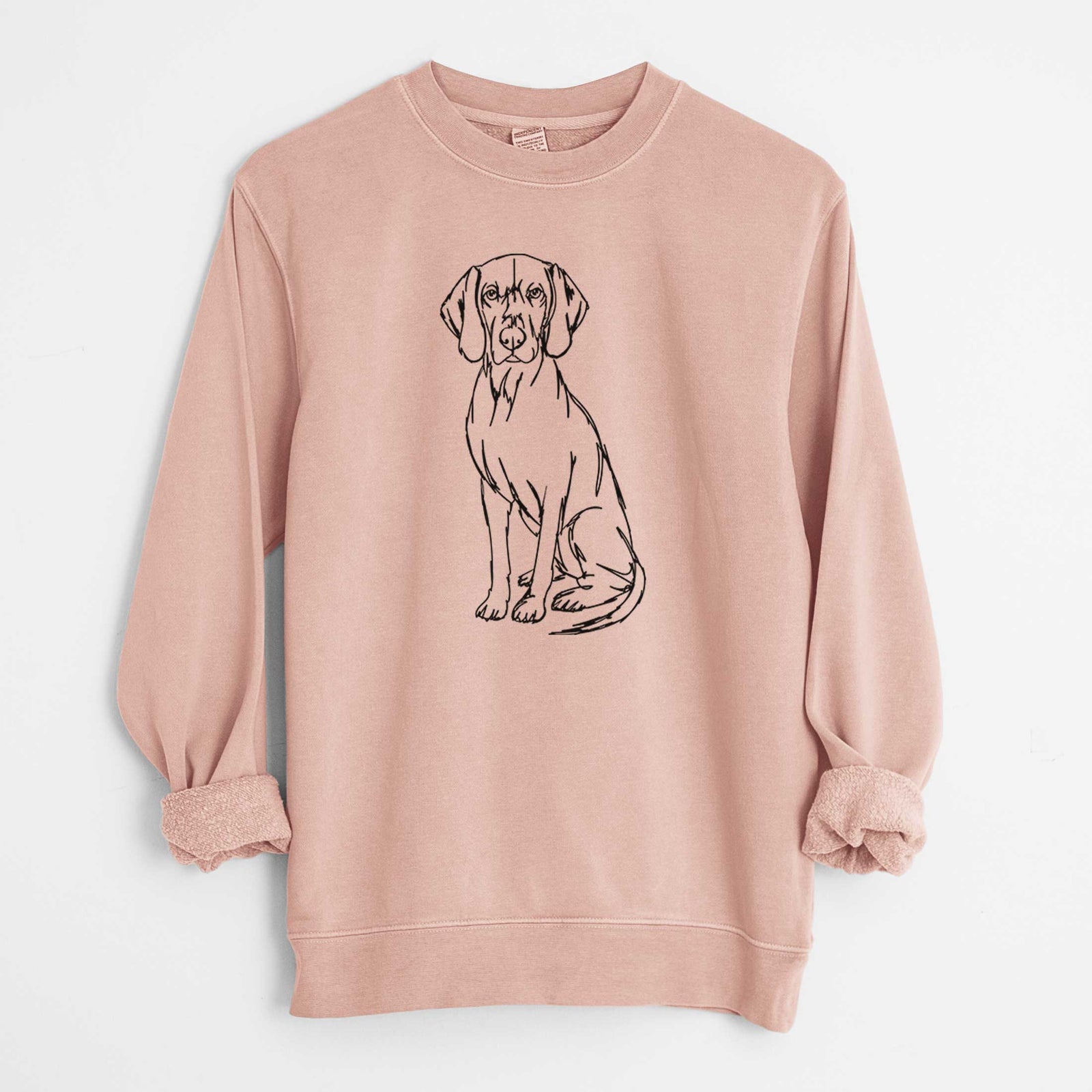 Doodled Coonhound the - Unisex Pigment Dyed Crew Sweatshirt