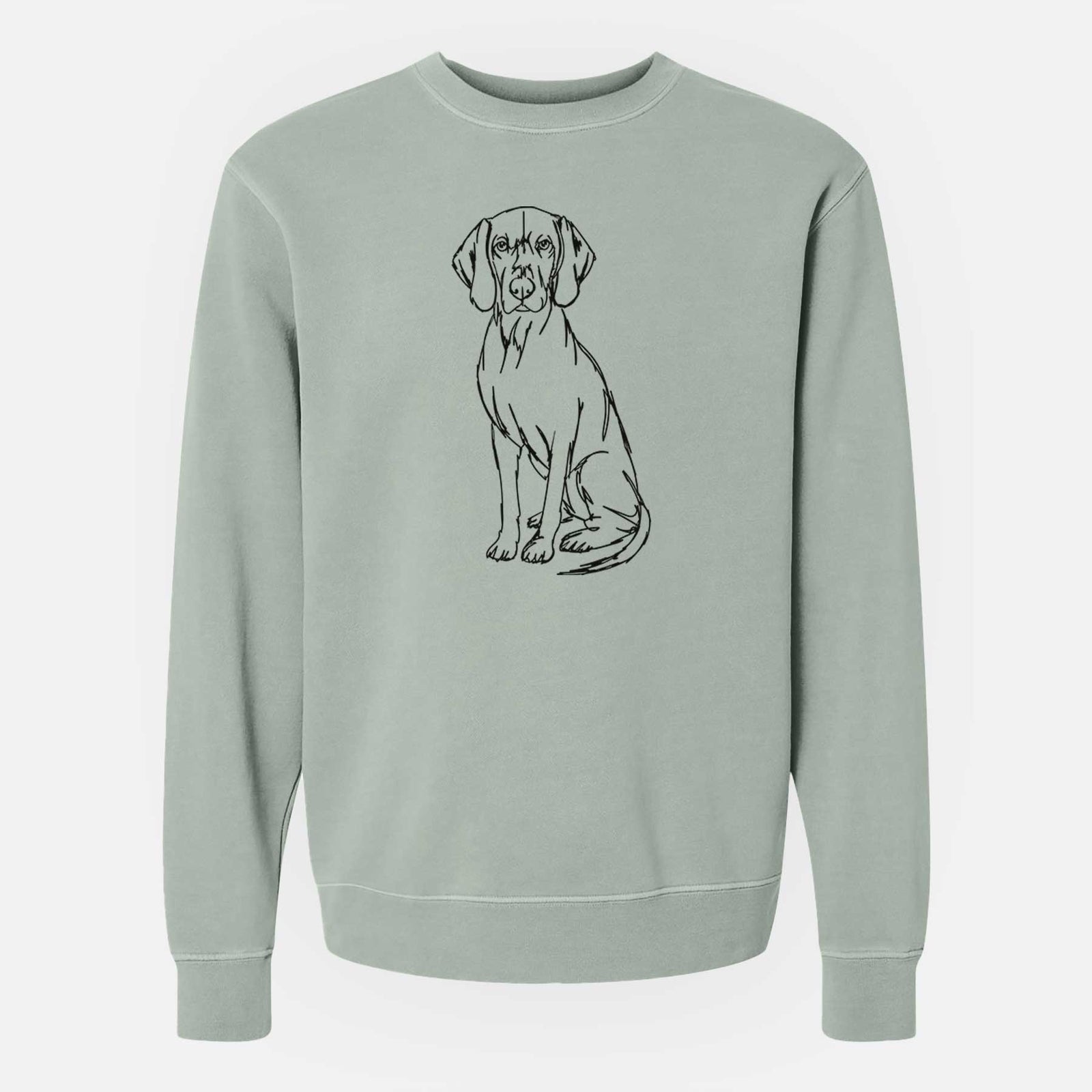 Doodled Coonhound the - Unisex Pigment Dyed Crew Sweatshirt