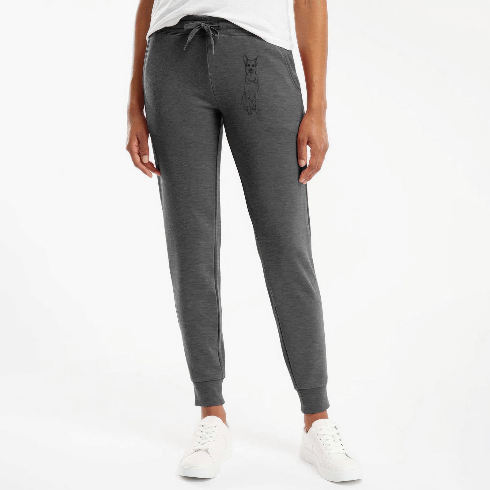 Doodled Delta the German Shepherd - Women's Cali Wave Joggers