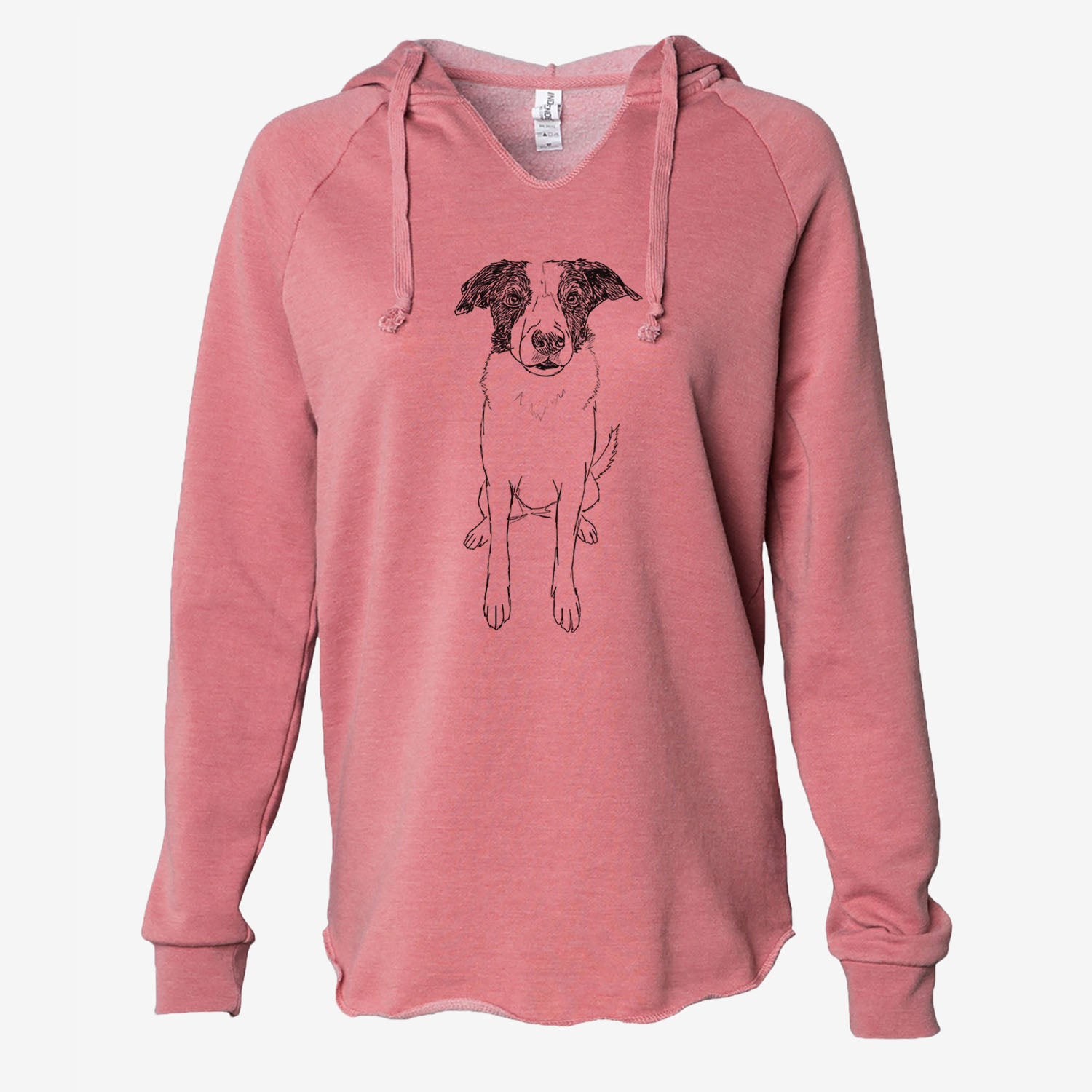 Doodled Dewey the Mixed Breed - Cali Wave Hooded Sweatshirt