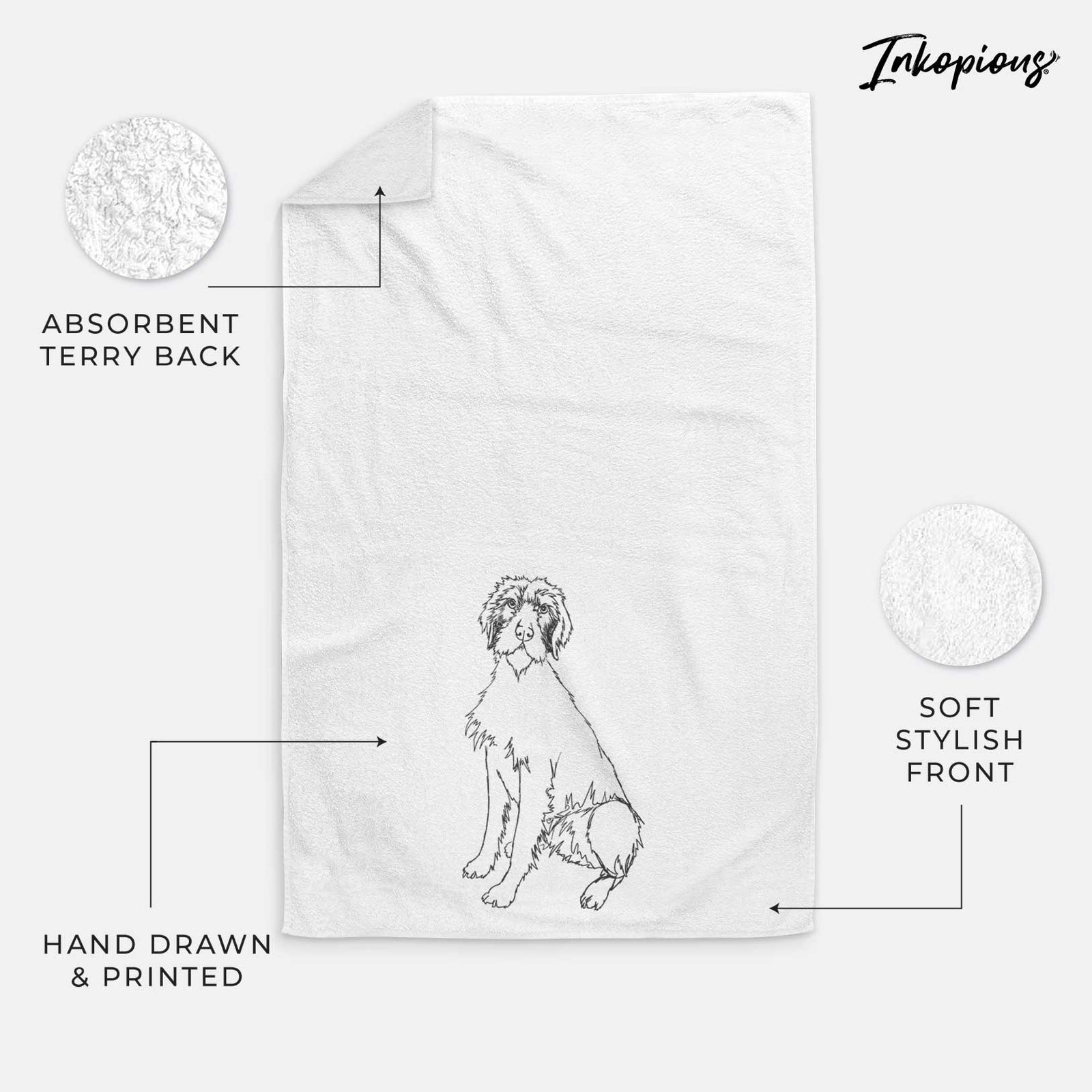 Doodled Doc the Pudelpointer Decorative Hand Towel