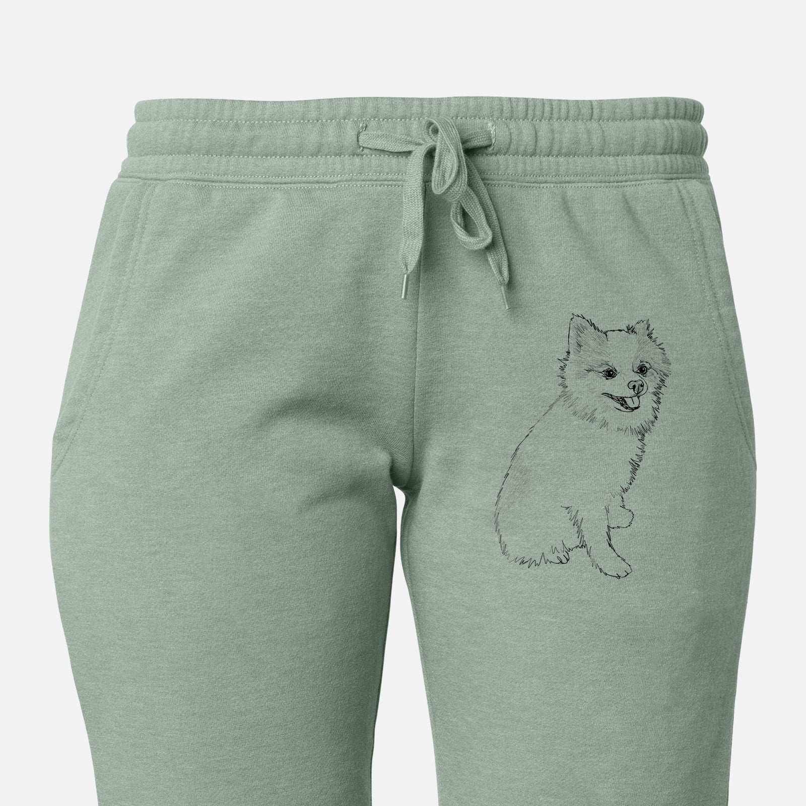 Doodled Edison the Pomeranian - Women's Cali Wave Joggers