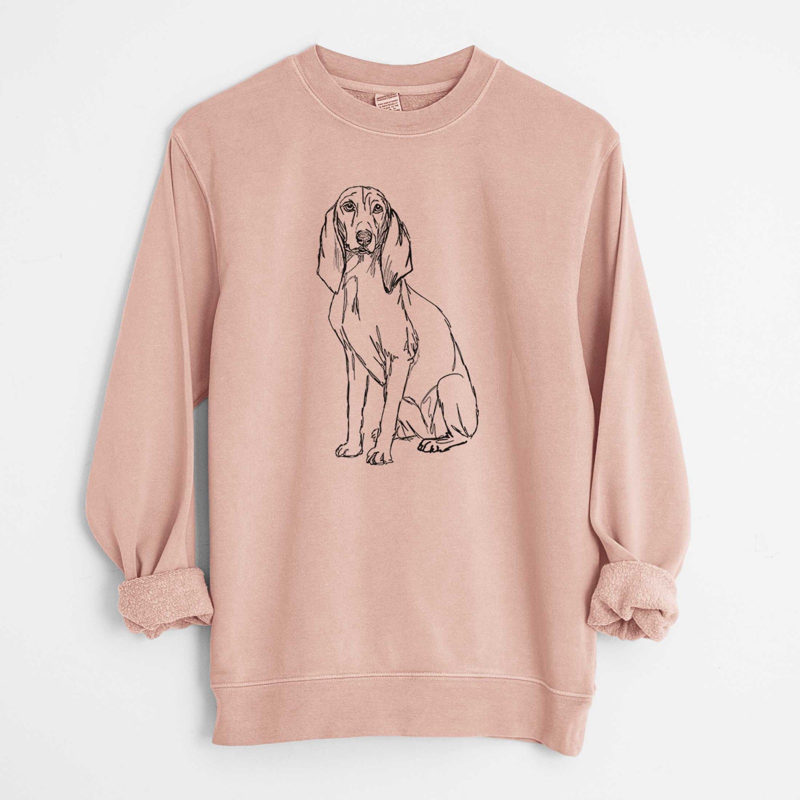 Doodled Eleanor the Italian Segugio - Unisex Pigment Dyed Crew Sweatshirt