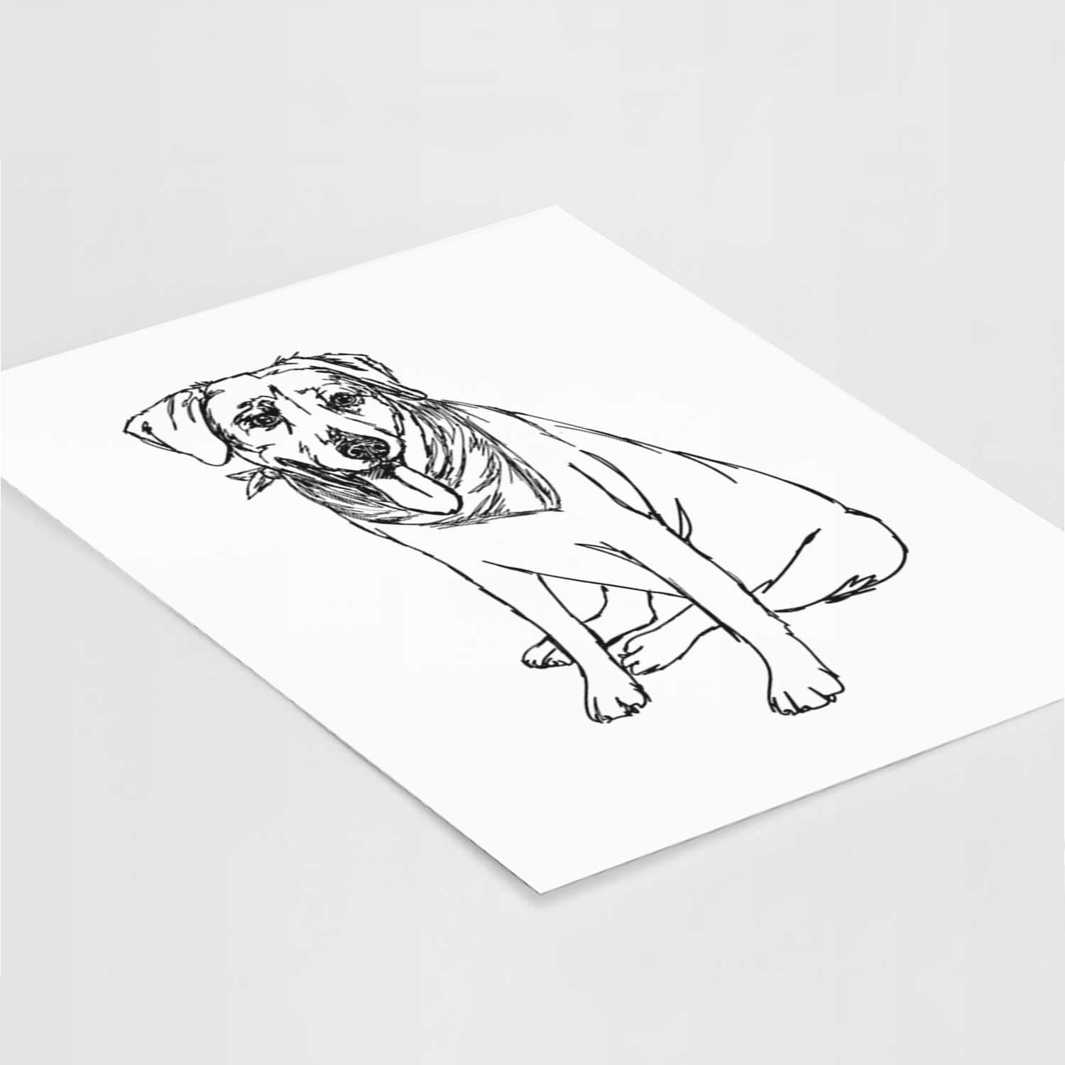 Doodled Faith the Labrador Retriever Art Print