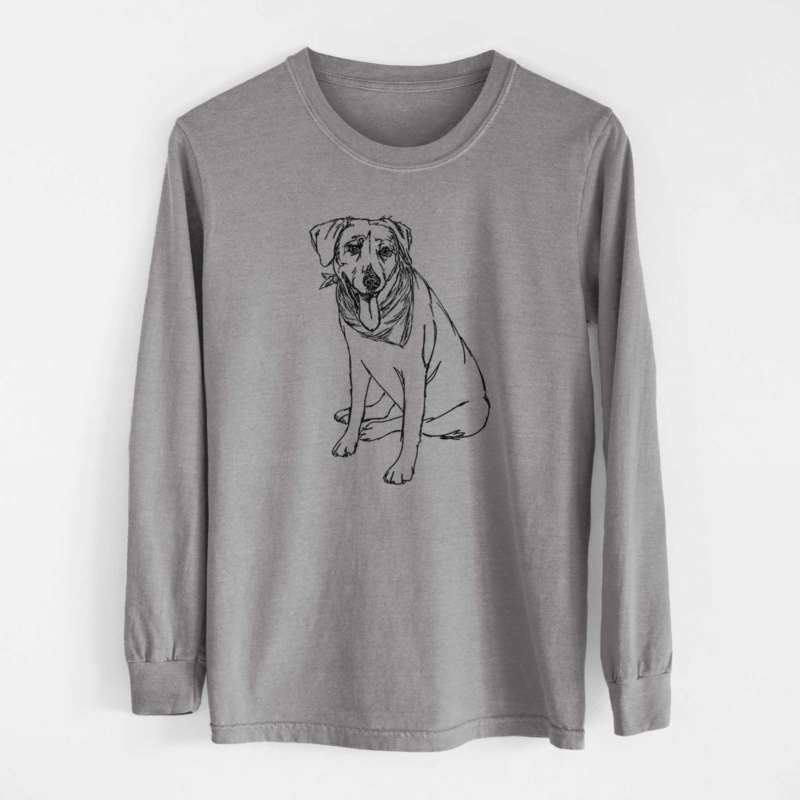 Doodled Faith the Labrador Retriever - Heavyweight 100% Cotton Long Sleeve