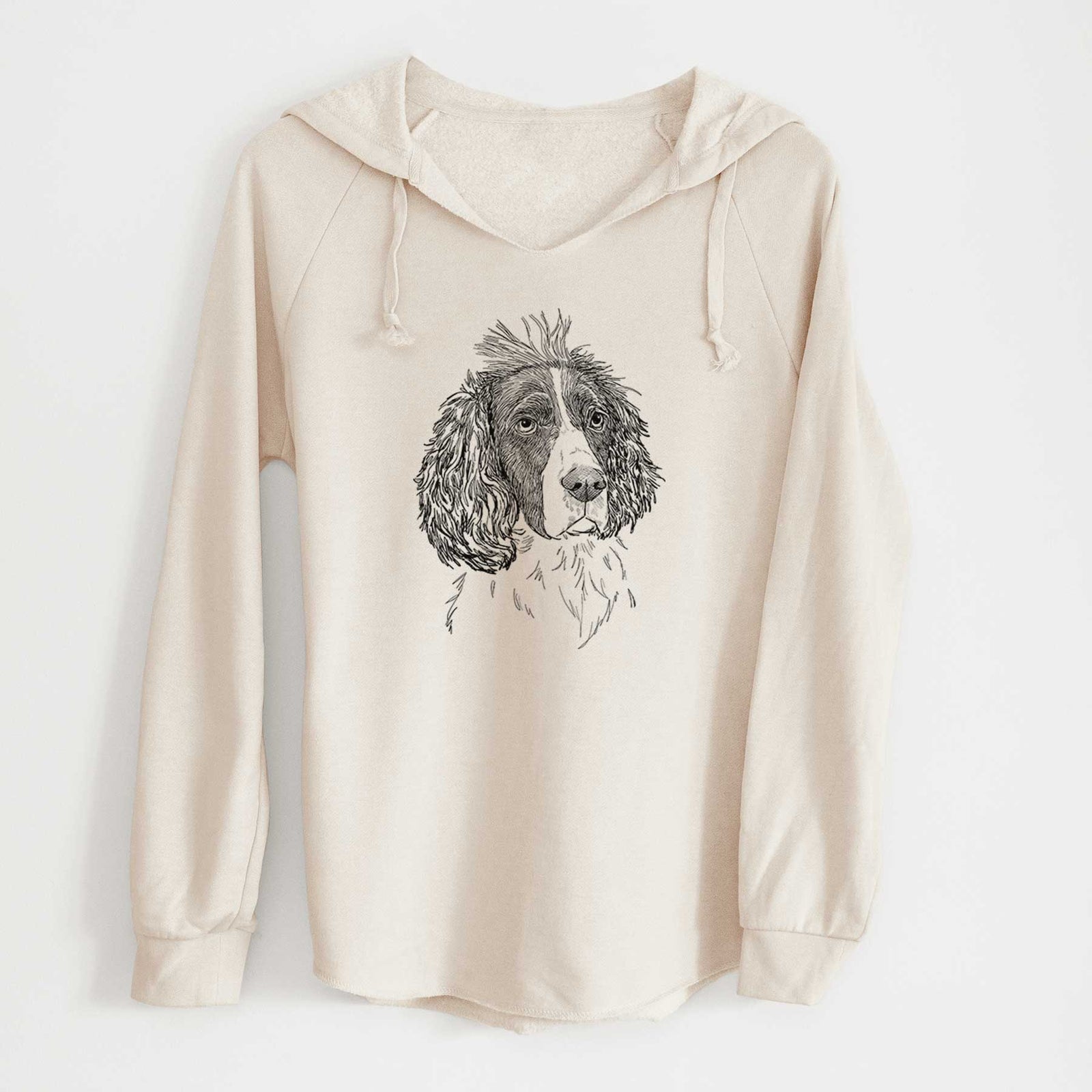 Doodled Fern the English Springer Spaniel - Cali Wave Hooded Sweatshirt