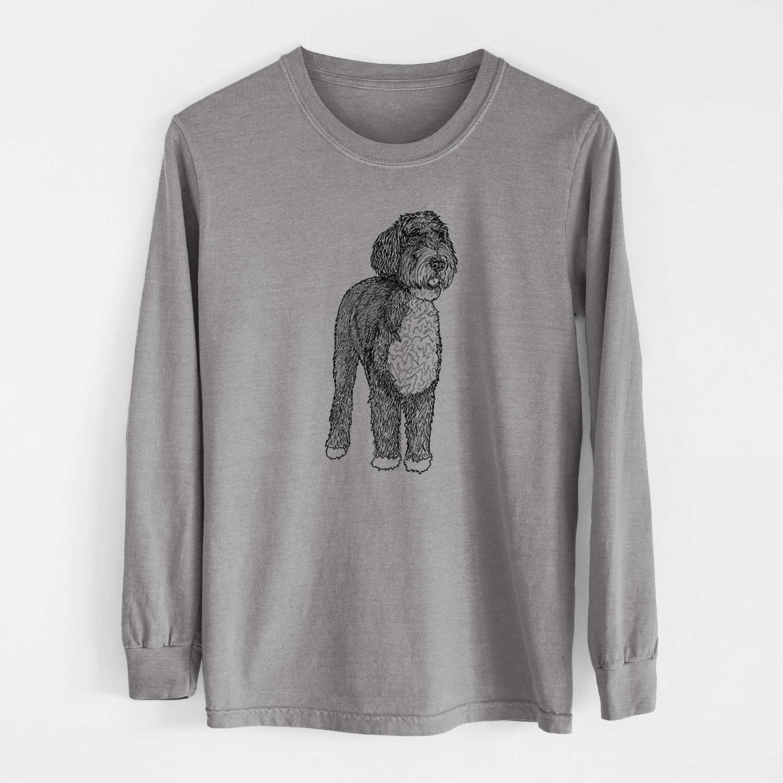 Doodled Finn the Bernedoodle - Heavyweight 100% Cotton Long Sleeve