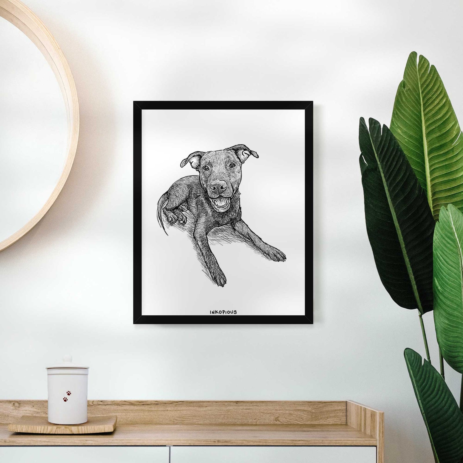 Doodled Forrest the Mixed Breed Art Print