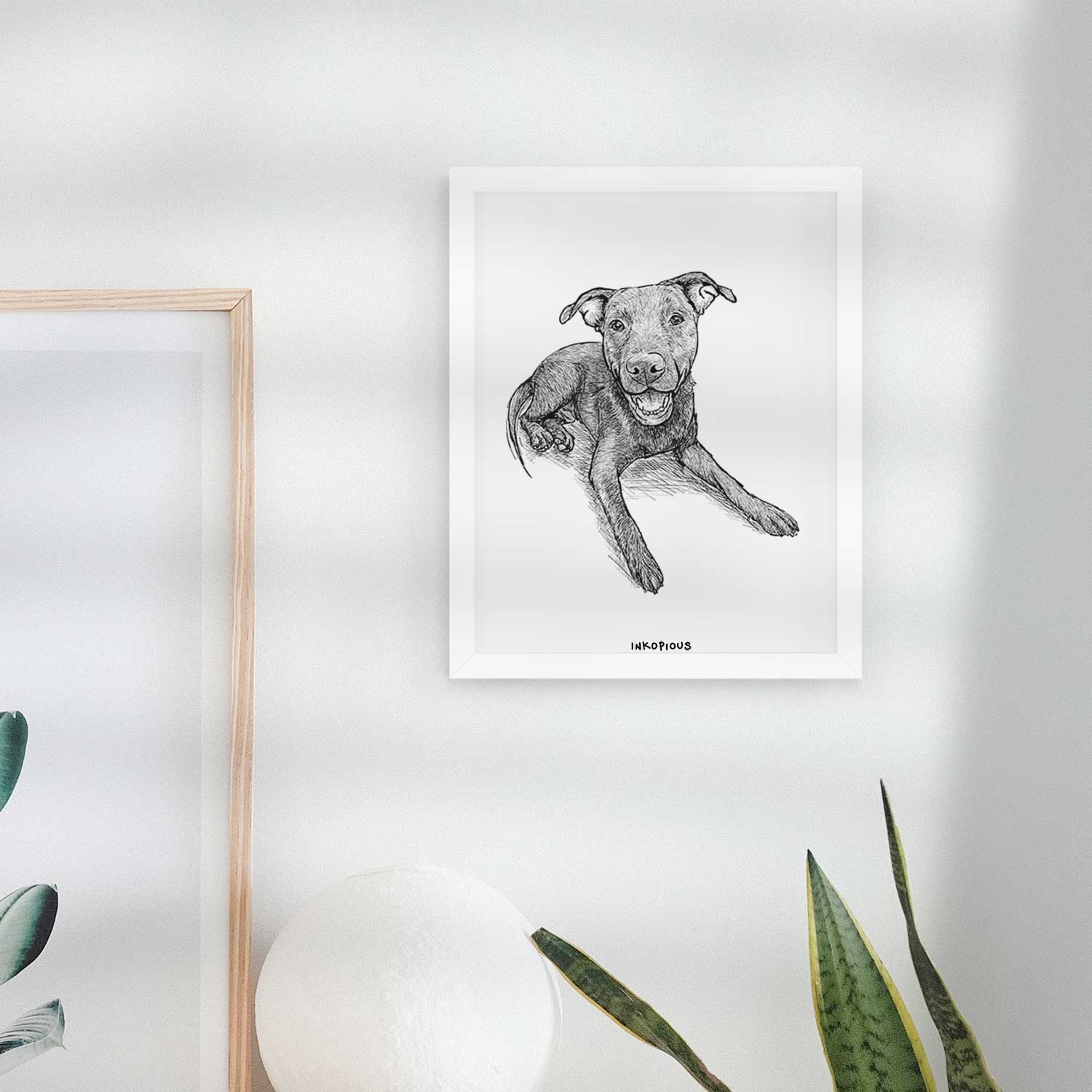 Doodled Forrest the Mixed Breed Art Print